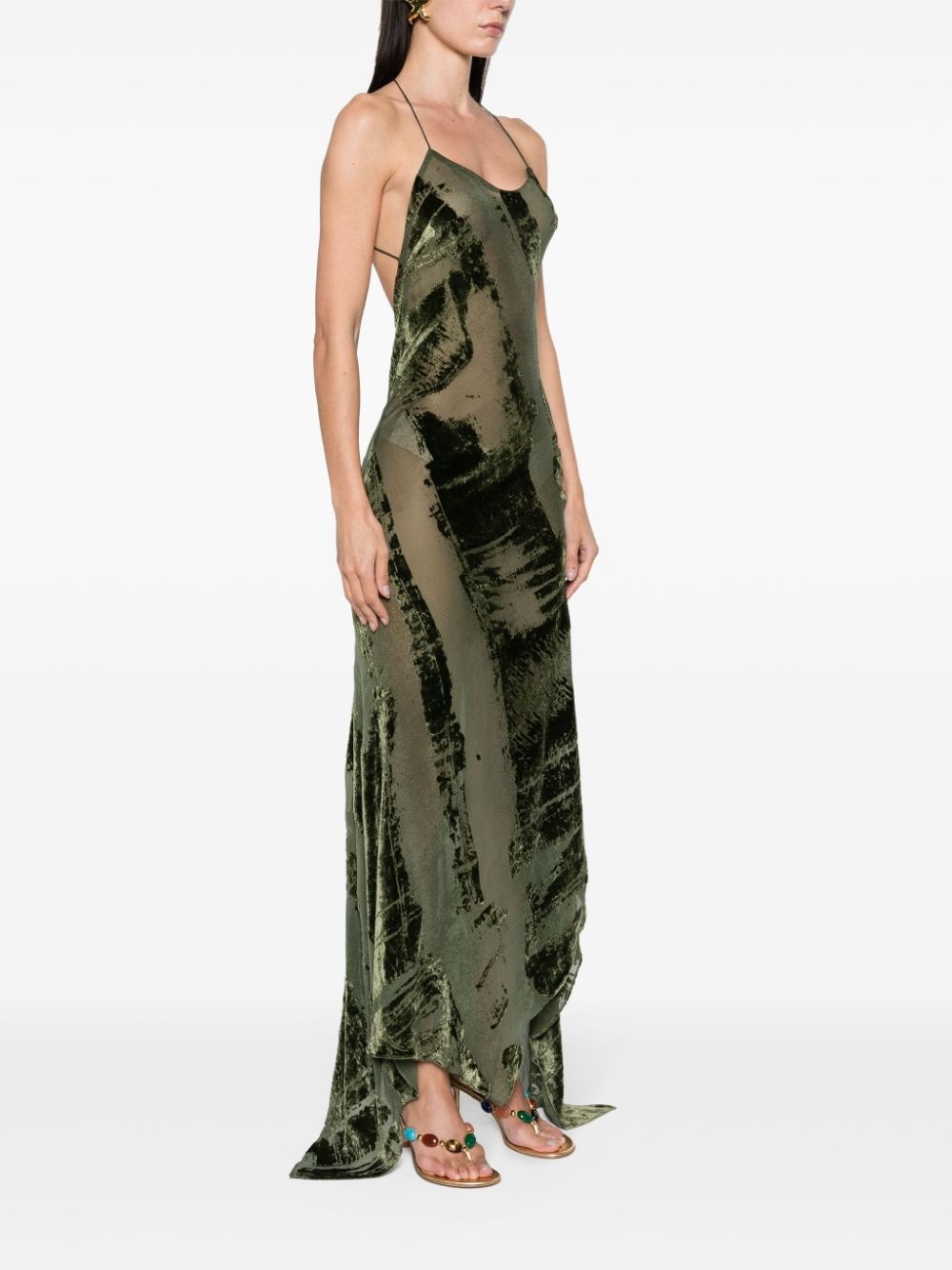 velvet devorÃ© maxi dress - 3