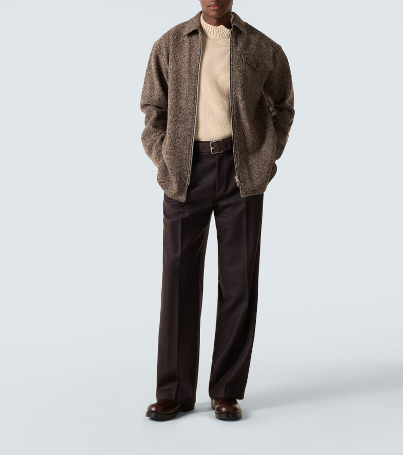 Dries Van Noten Wool flannel wide-leg pants outlook
