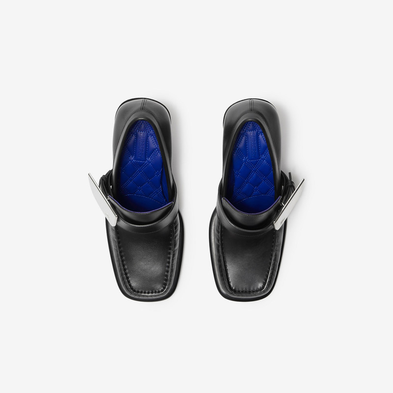 Leather London Shield Heeled Loafers 5