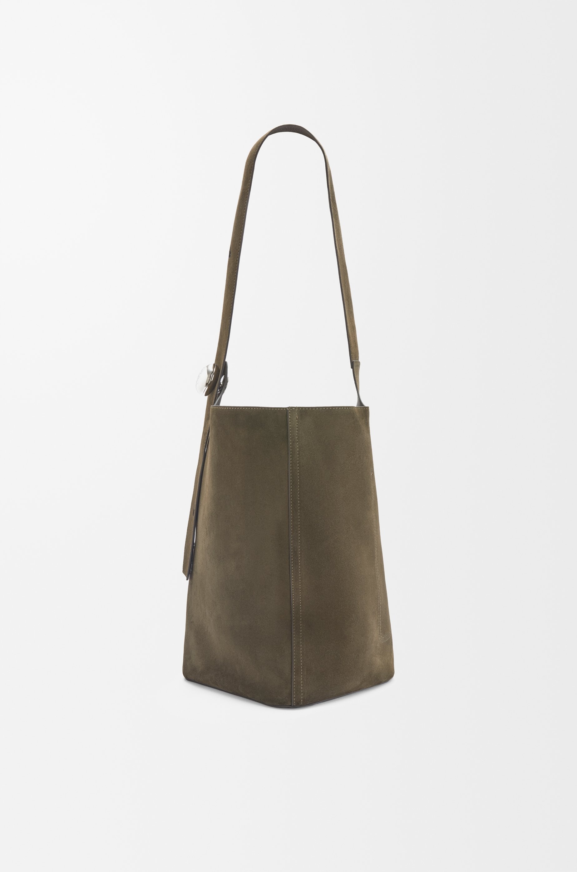 Large Pebble bucket bag in suede calfskin - 3