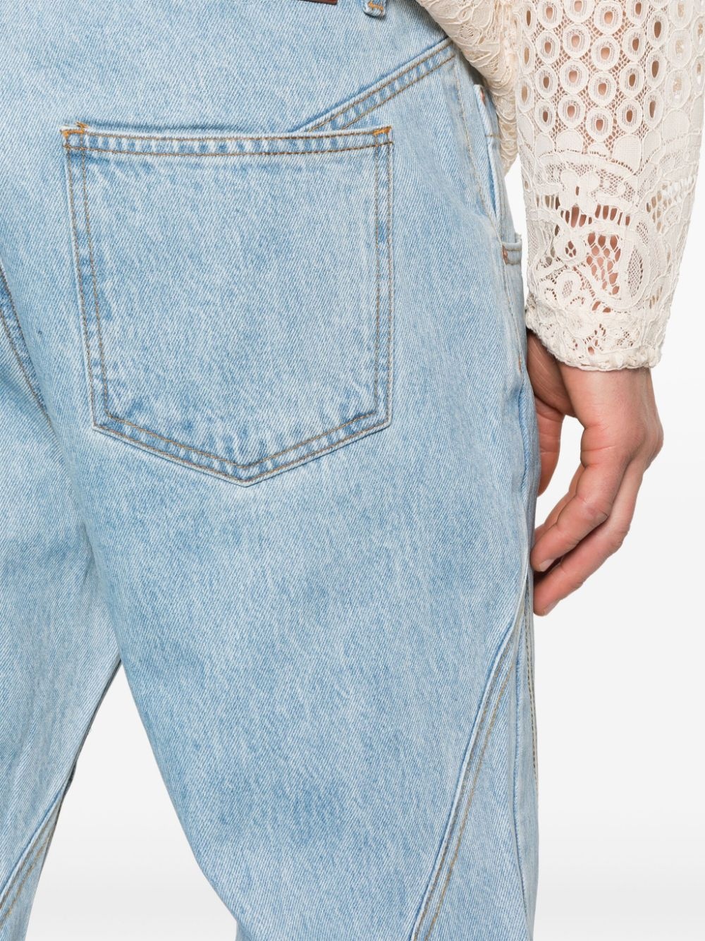 mid-rise wide-leg jeans - 5