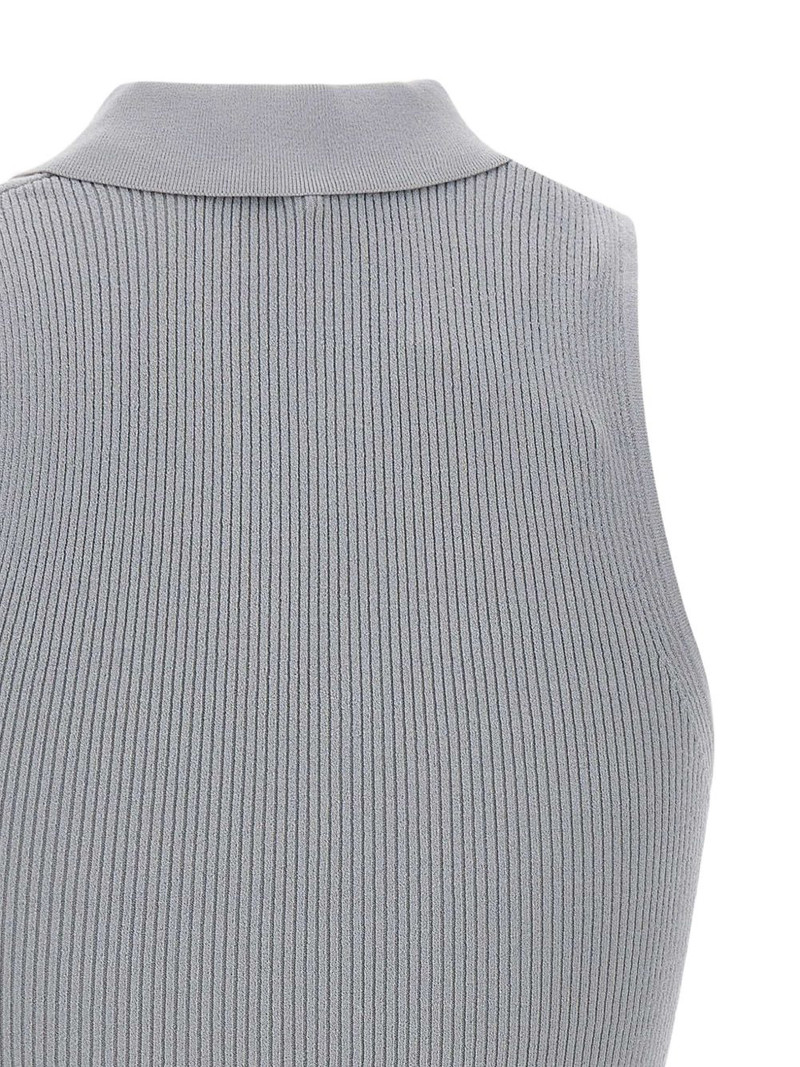 Trine ribbed button polo top 3