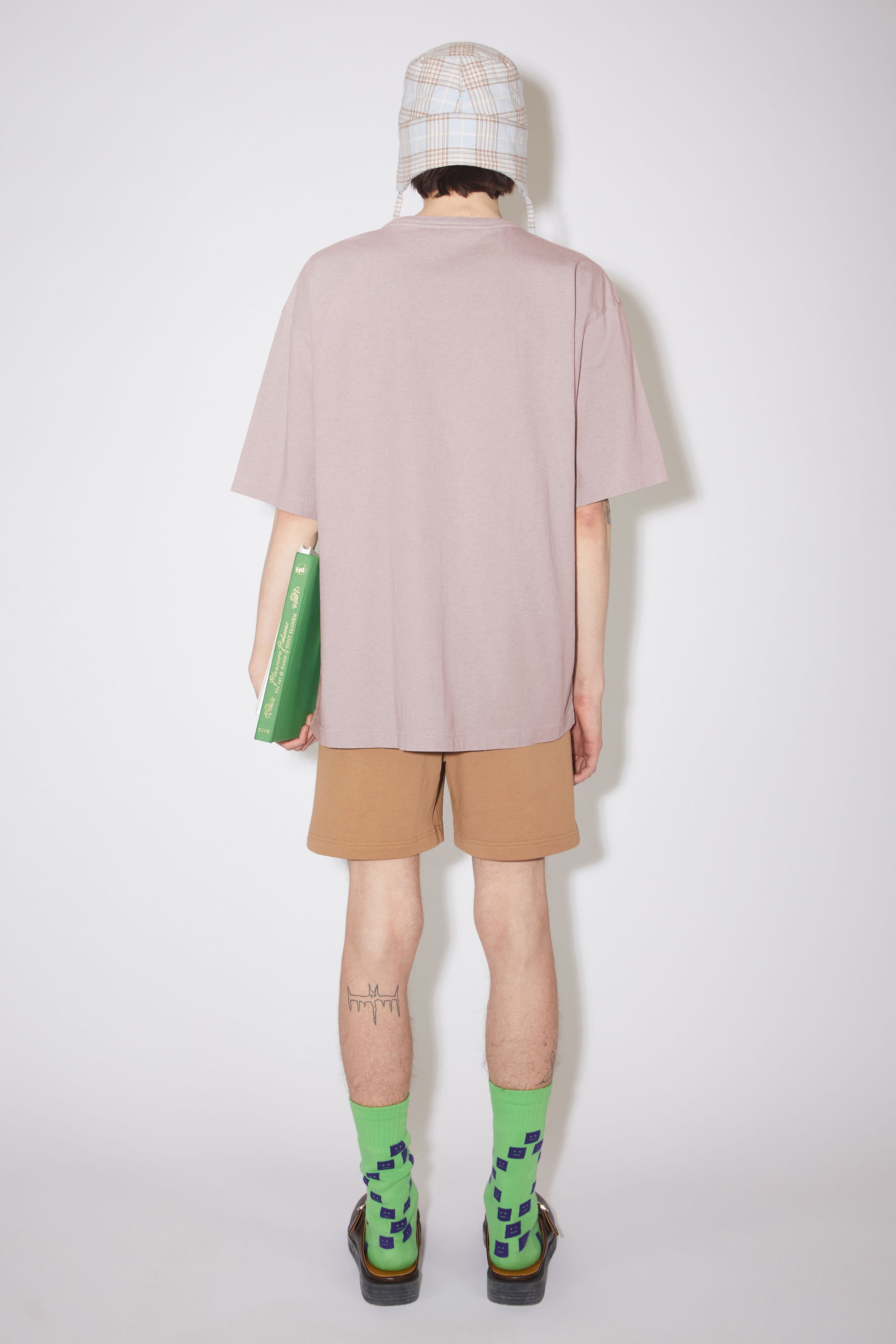 Crew neck t-shirt - Violet pink melange - 3