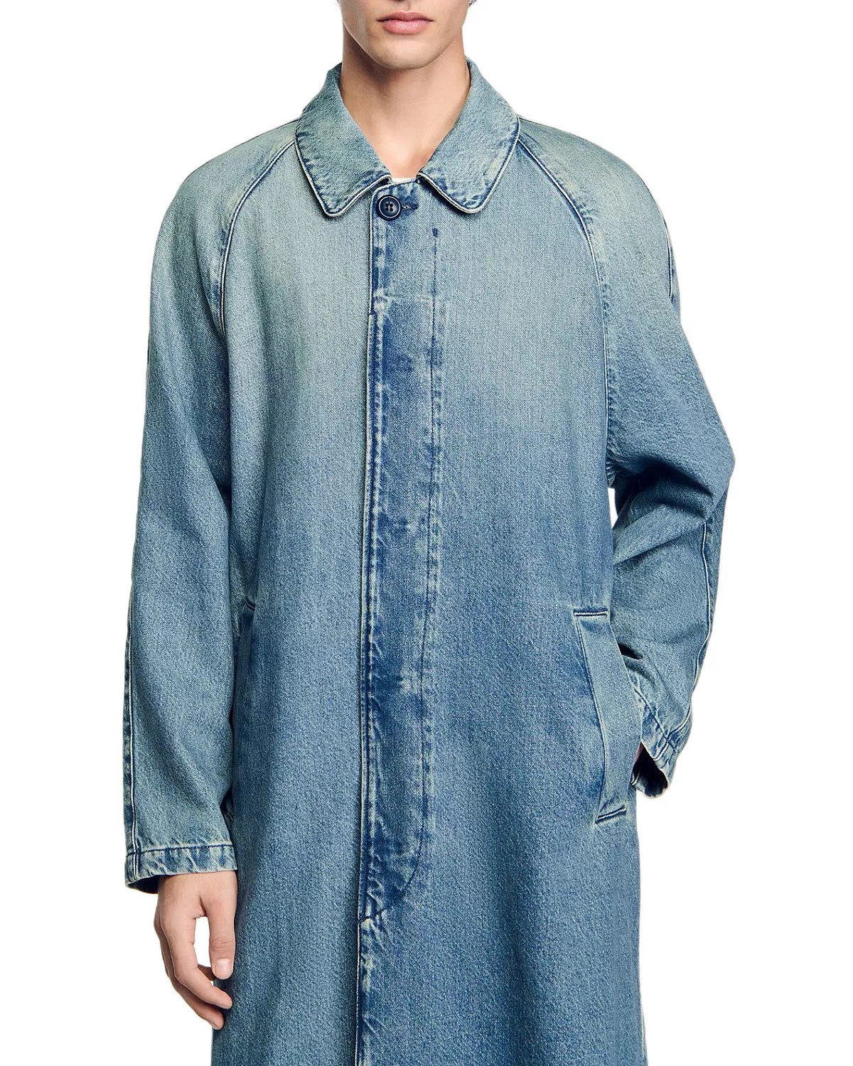 Long Denim Coat - 4