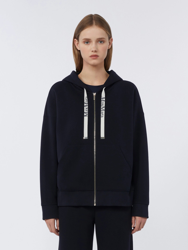 JOUR Technical jersey zip-up sweatshirt - ULTRAMARINE 3