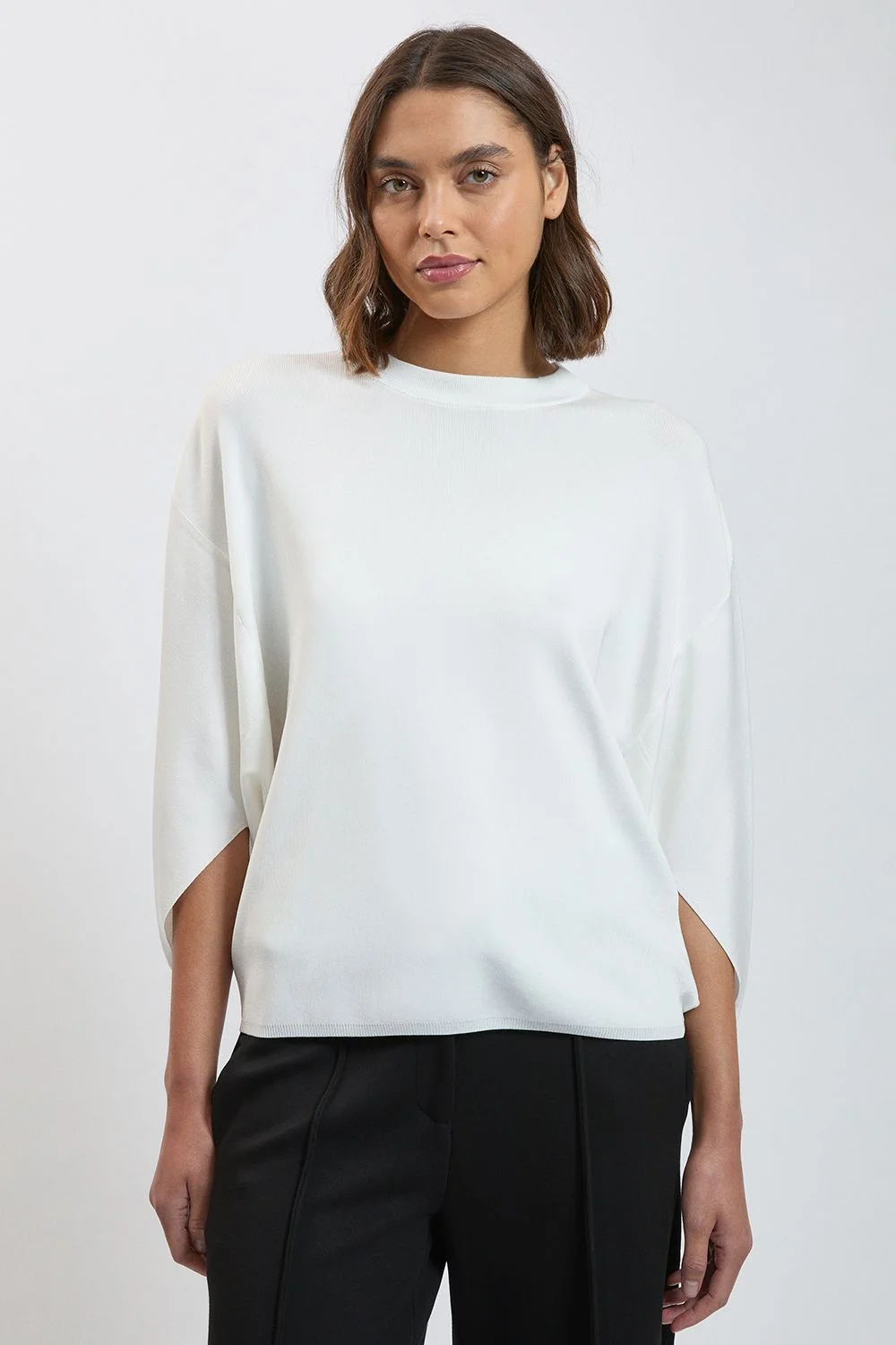 Viscose Double Knitted Cape Top - 1