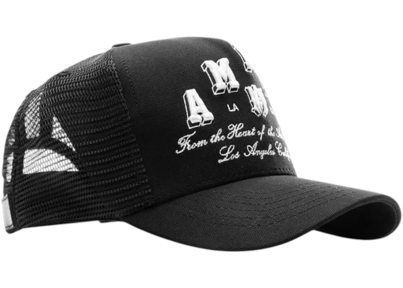 AMIRI Varsity Trucker Hat Black - 1