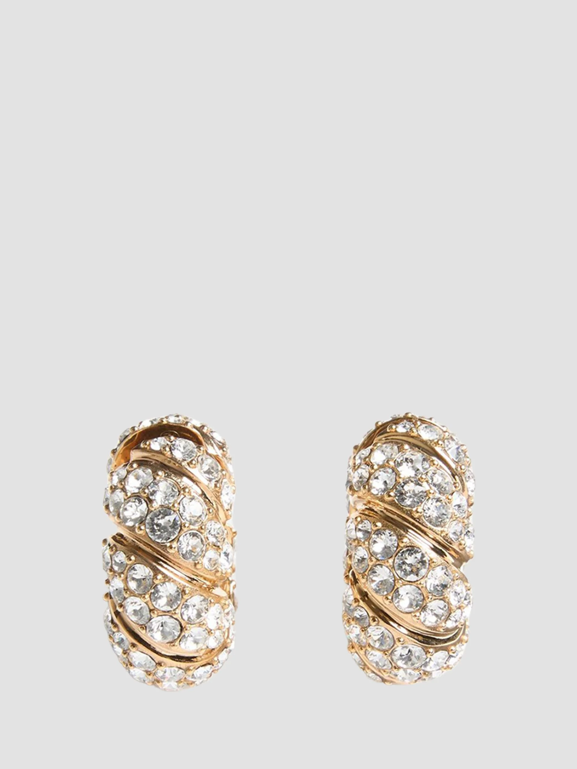 Women's Pas Plus Earrings in Metal, Enamel and Swarovski Crystals - Gold Crystal - 1