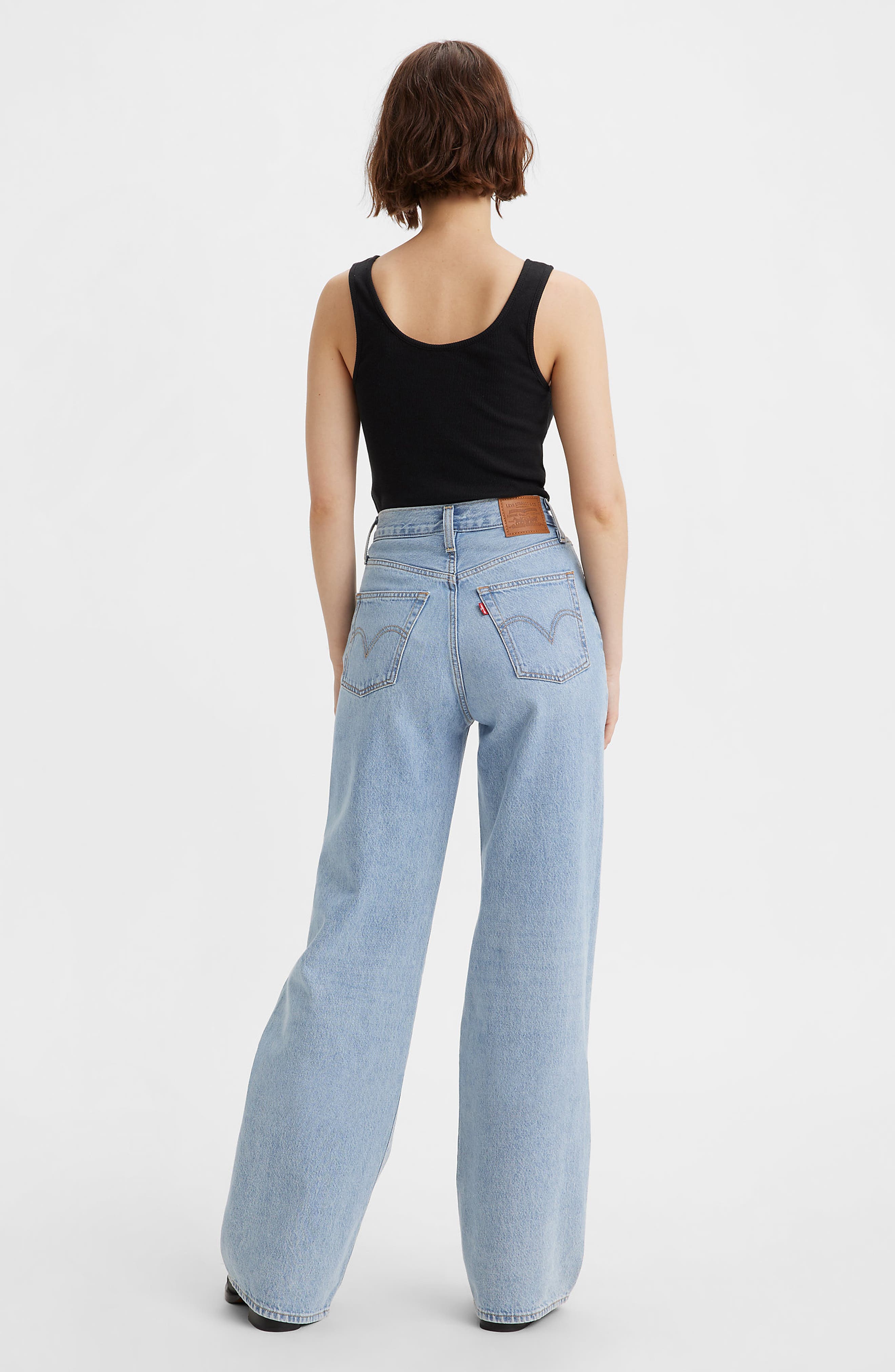 Ribcage High Waist Wide Leg Jeans - 6