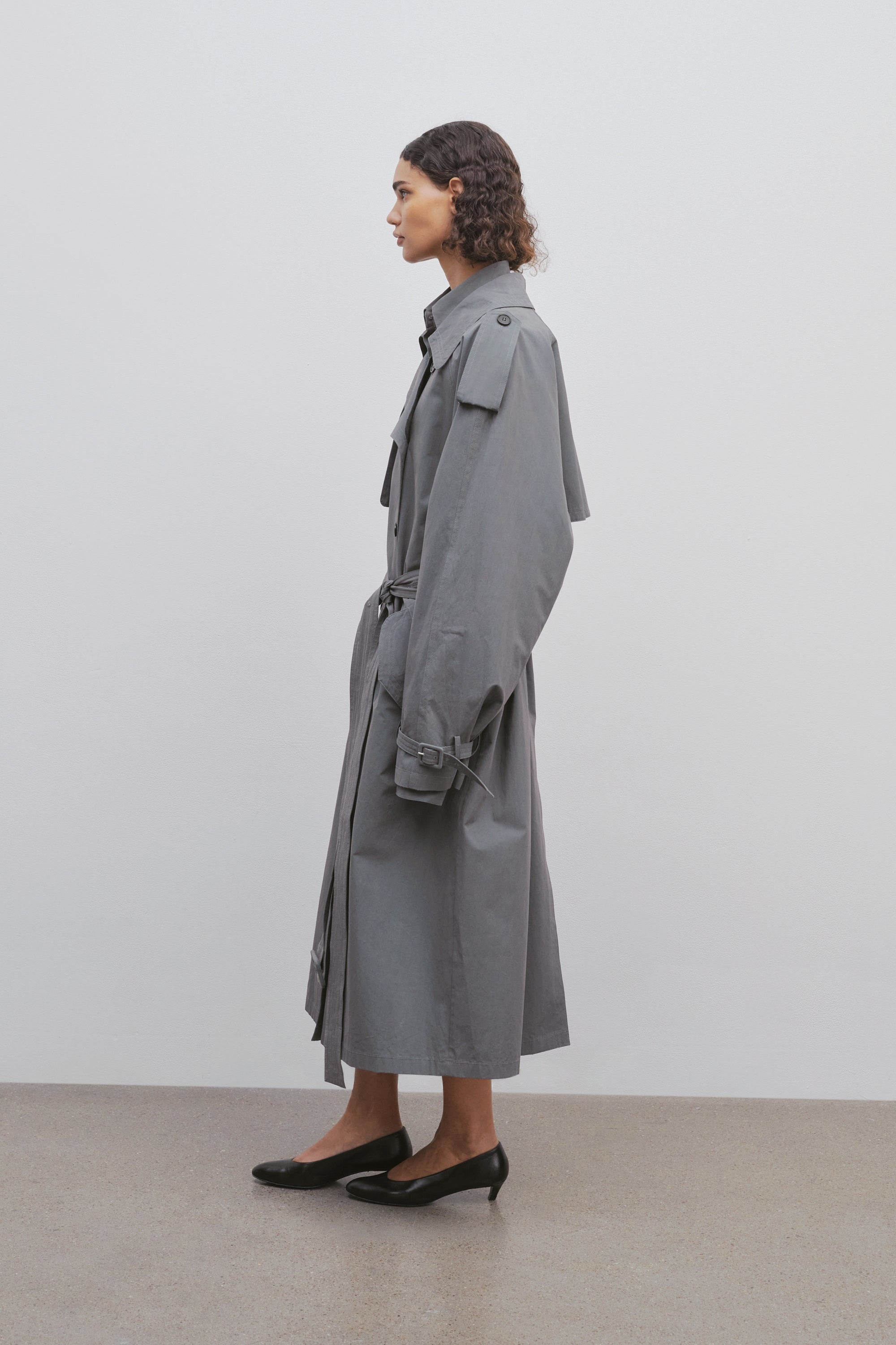 The Row Gray Avio Trench Coat