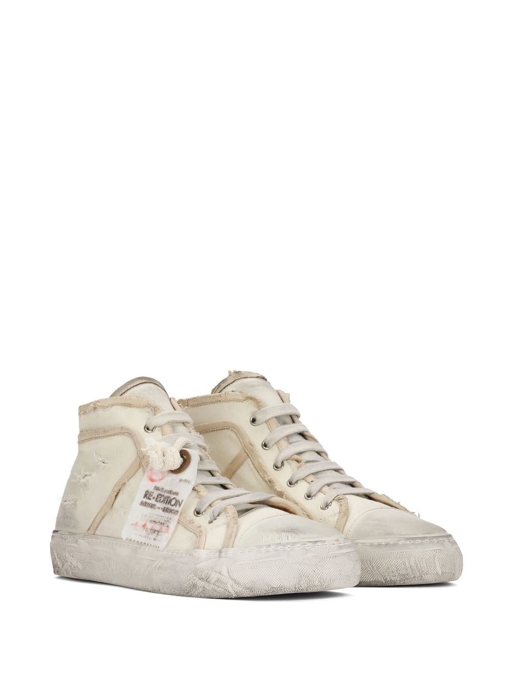distressed-effect high-top sneakers - 2