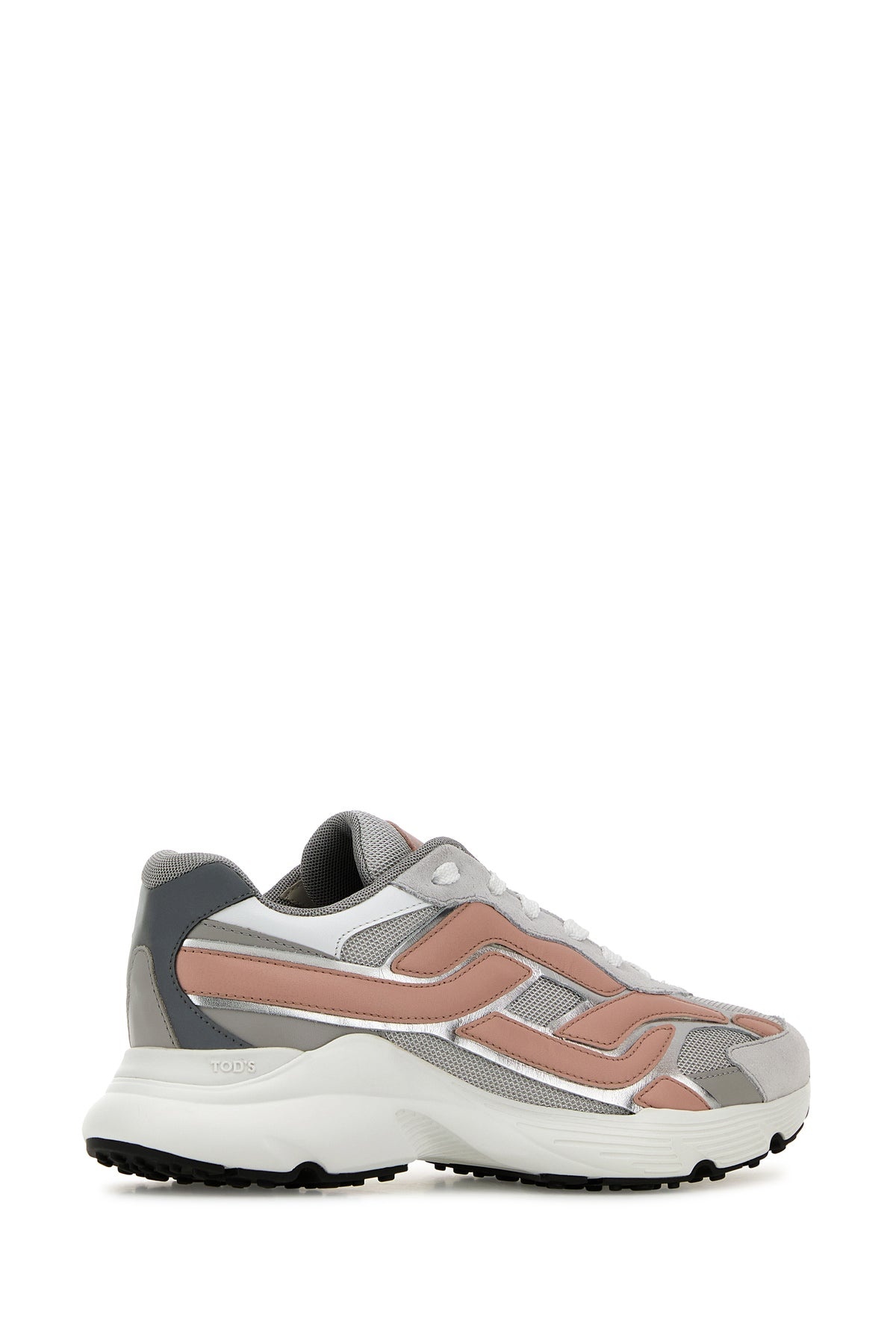 Multicolor leather and mesh sneakers - 3