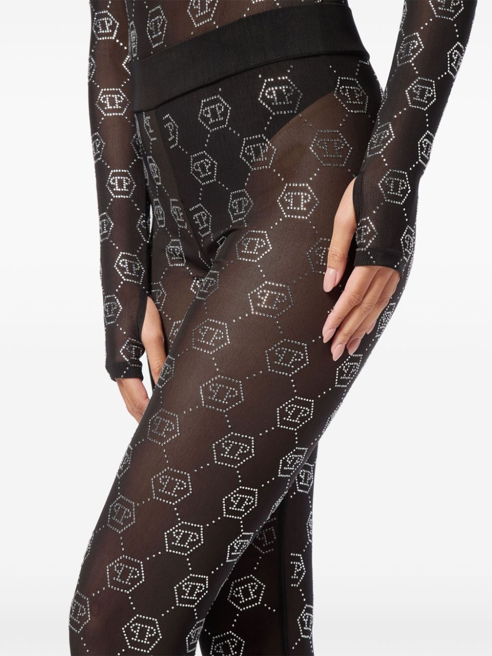 monogram-pattern leggings - 3