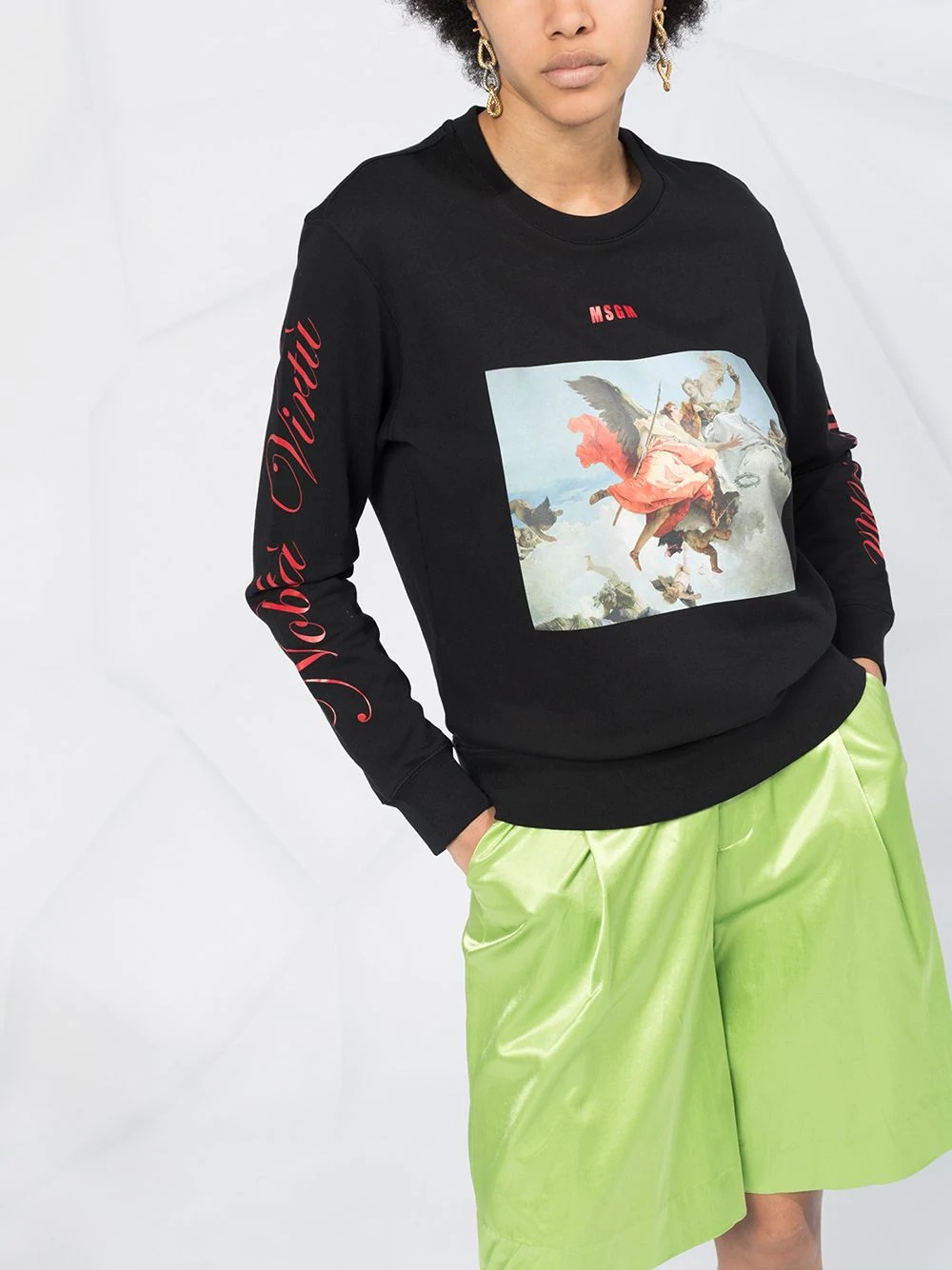 painting print sweatshirt - 5