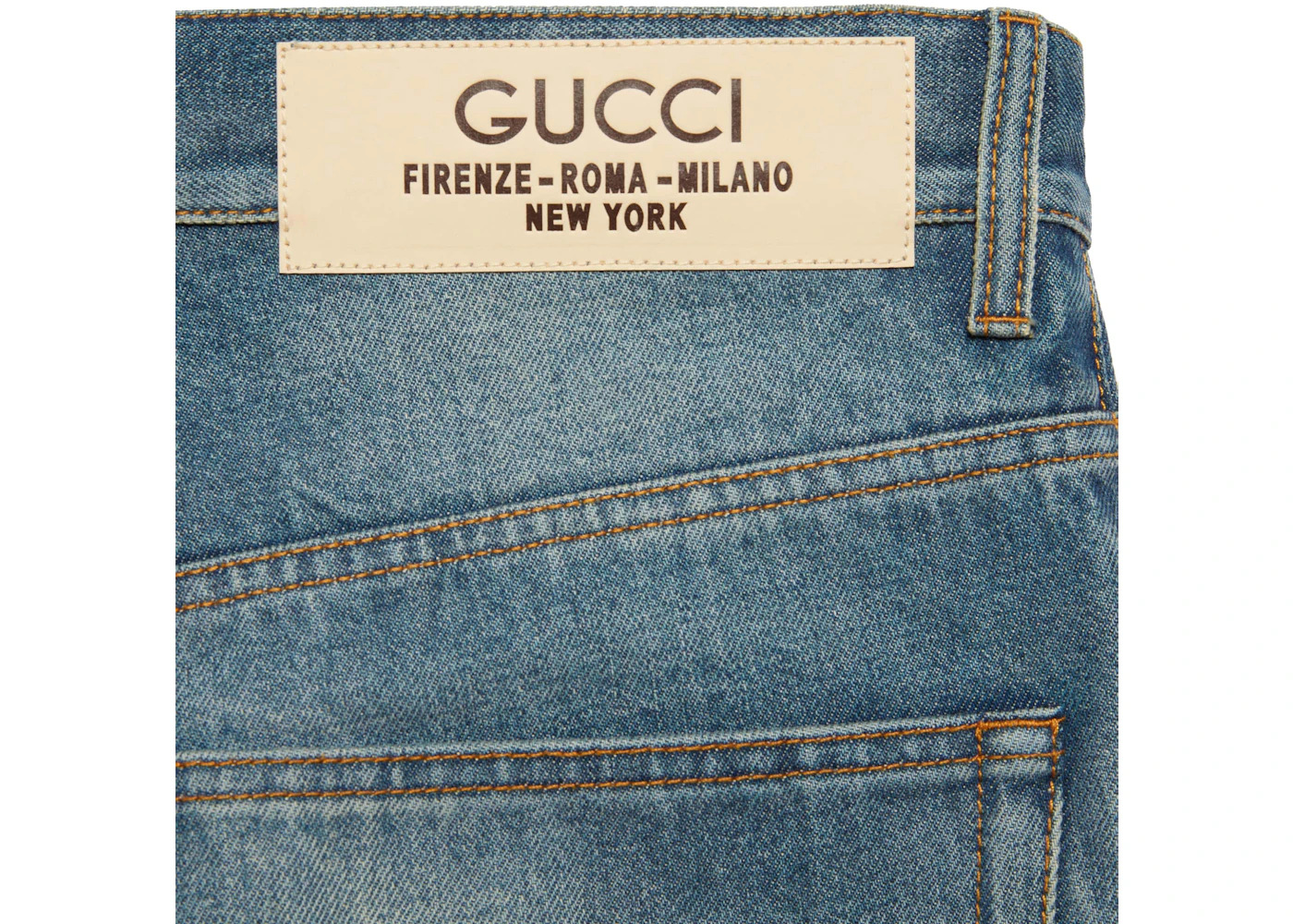 Gucci Denim Pant with Label Blue - 2