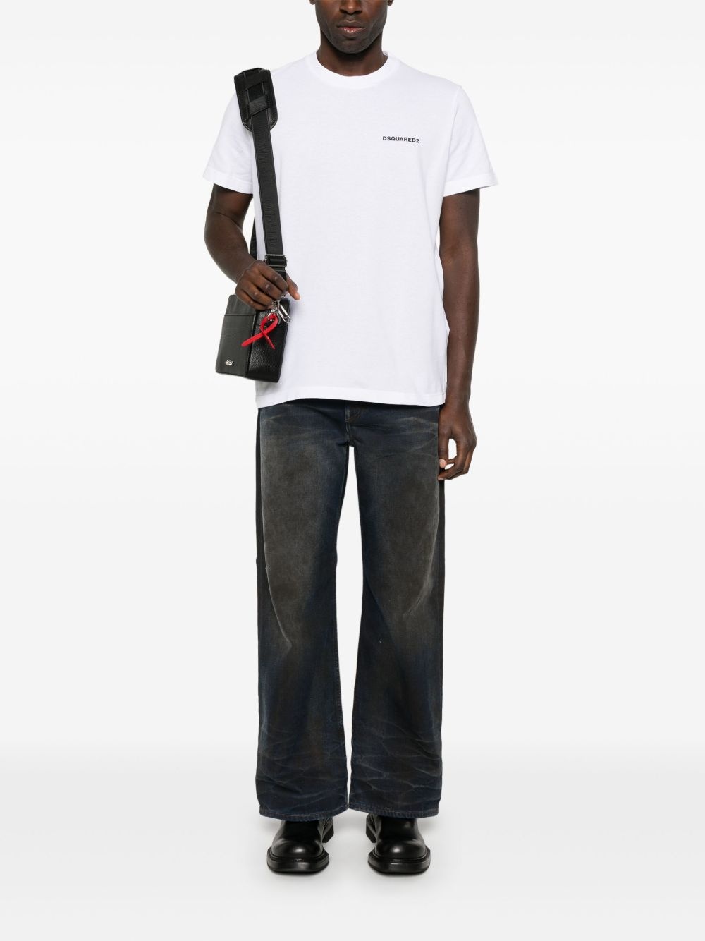 rubberised logo-print T-shirt - 2