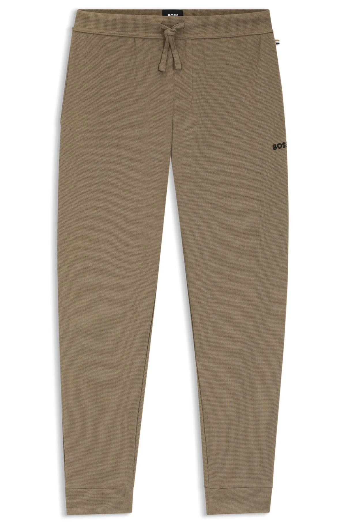 WAFFLE-STRUCTURE PYJAMA BOTTOMS IN A COTTON BLEND - 1