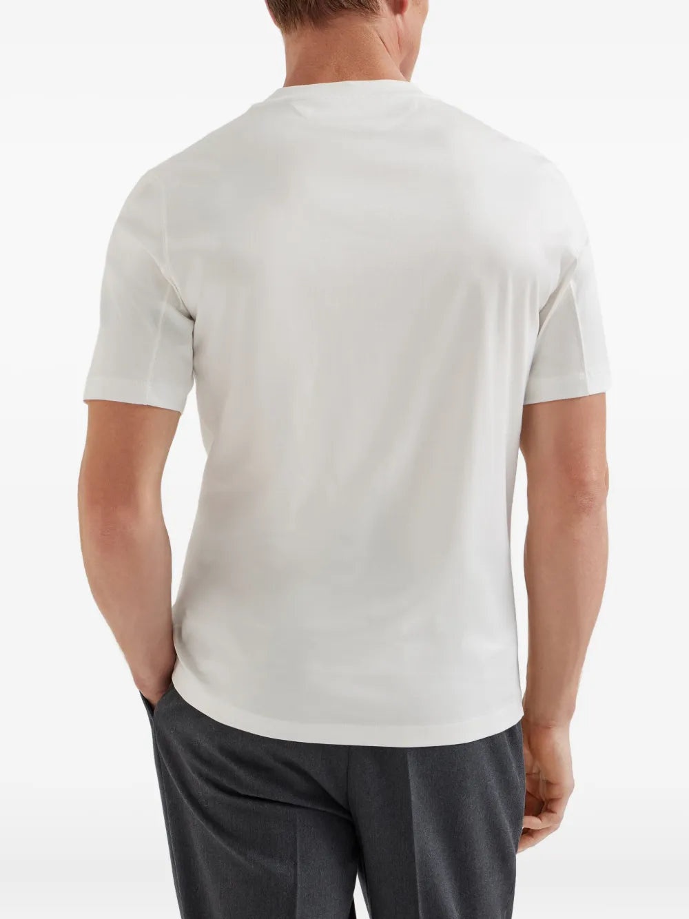 Brunello Cucinelli Men Printed Logo T-Shirt - 5