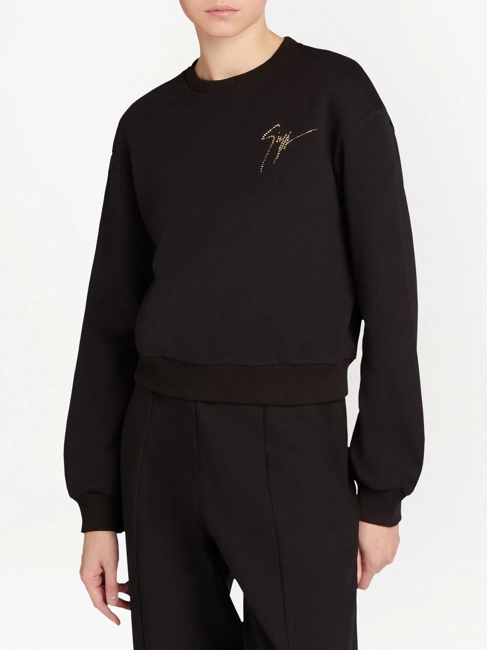 Sauvanne crystal-logo sweatshirt - 3