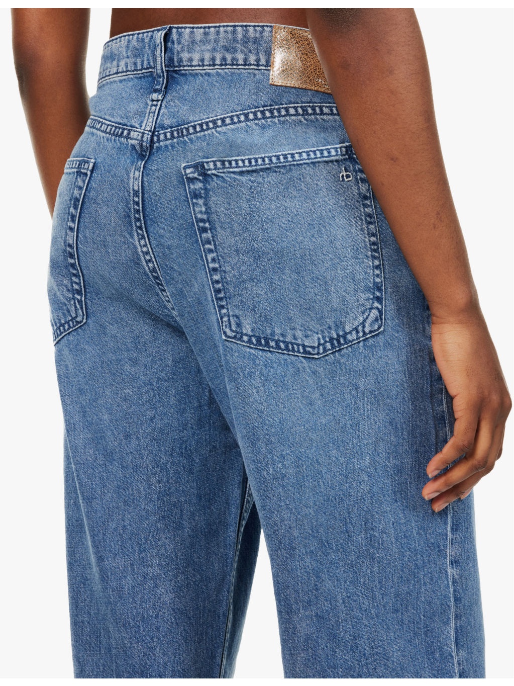 Featherweight Logan wide-leg mid-rise denim-blend jeans - 6