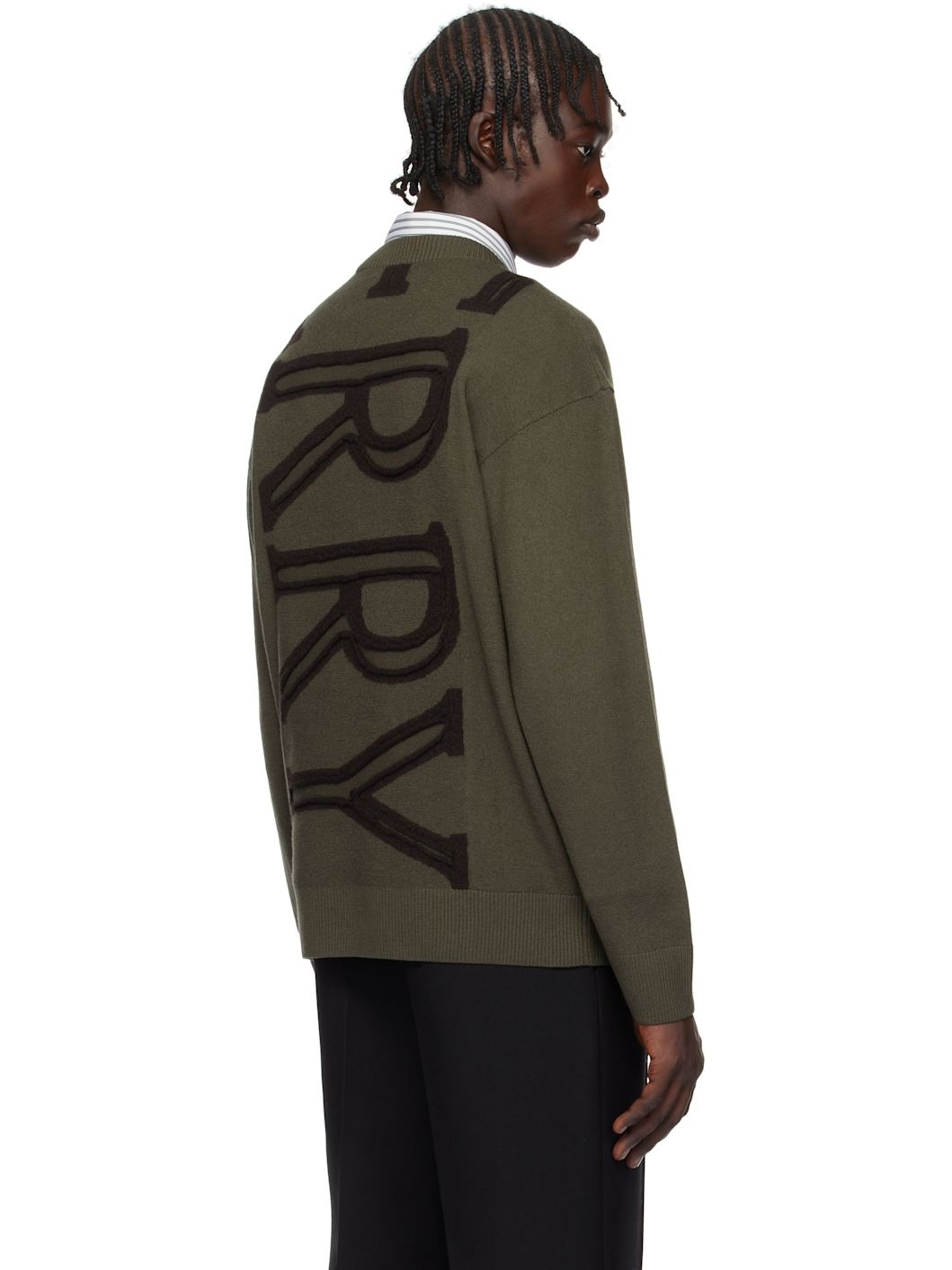 Brown Logo Wool Sweater - 3