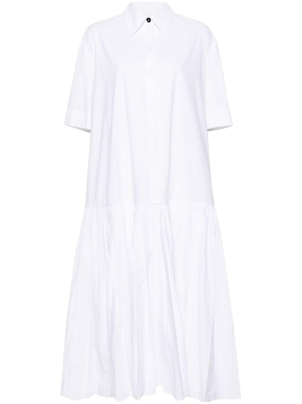 drop-waist cotton shirtdress - 1