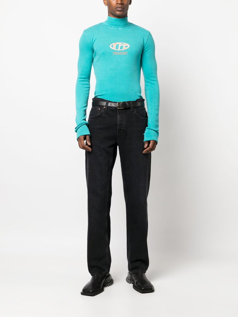 Martine Rose logo-print high-neck jumper outlook