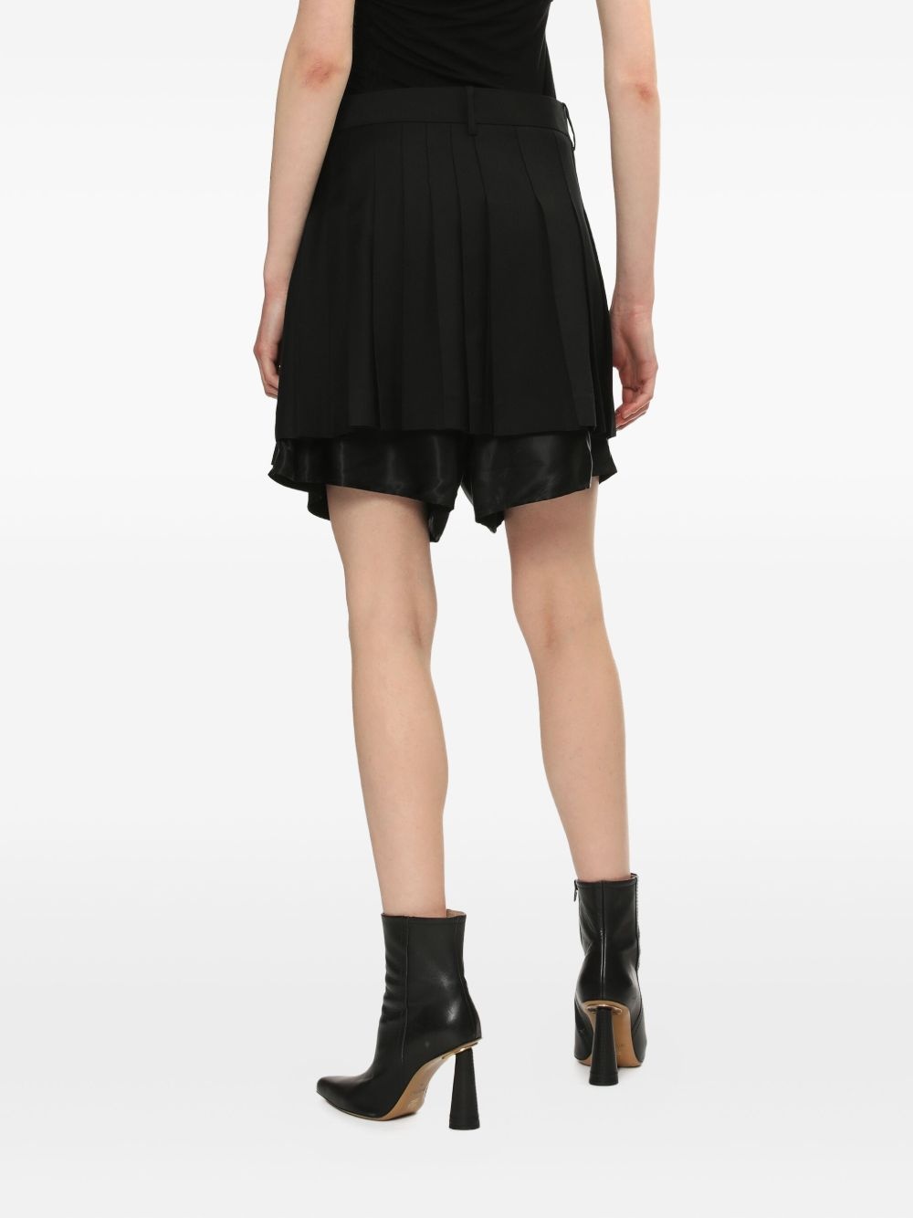pleated wrap skort - 4