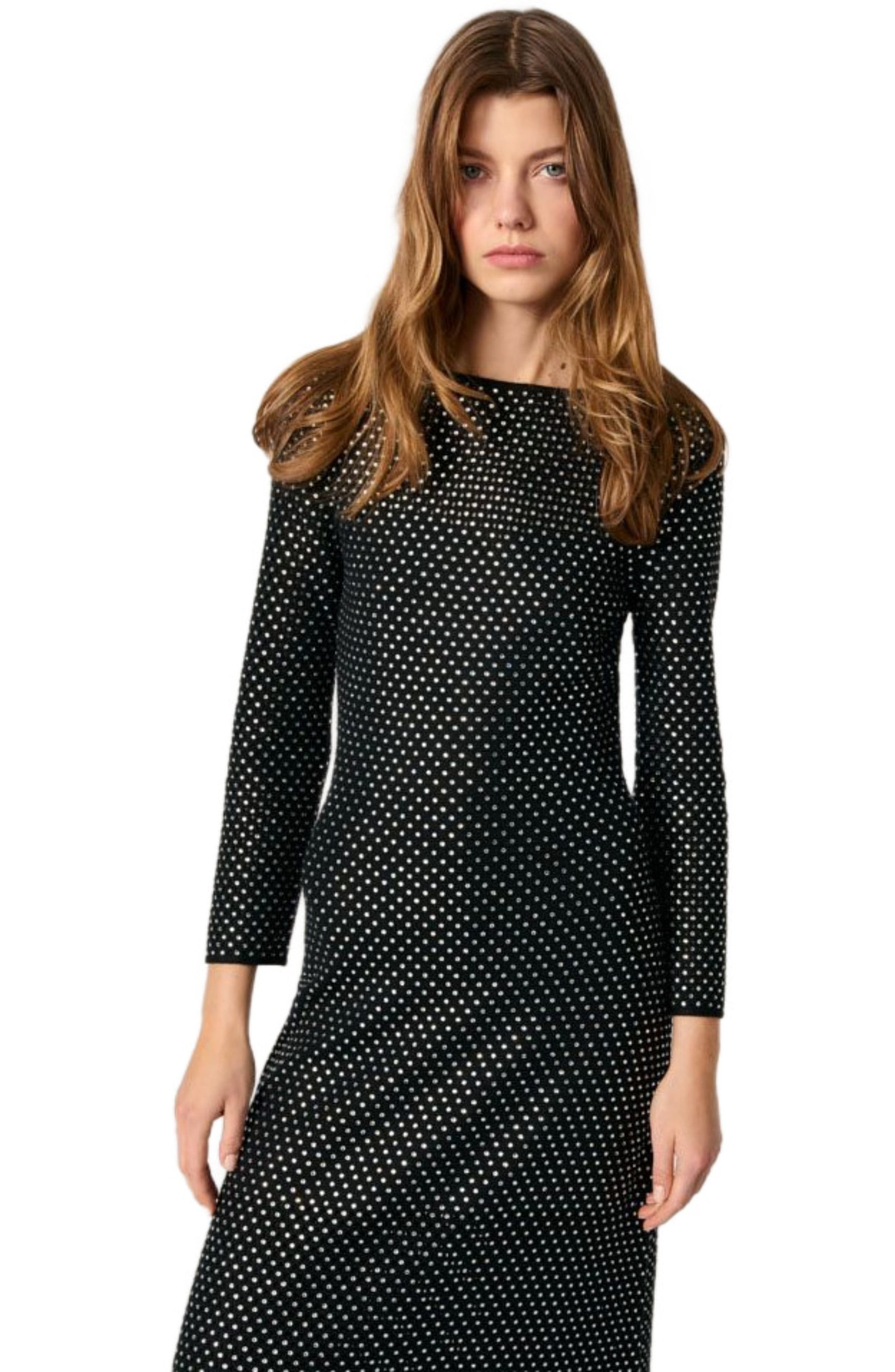 maje Rhinestone maxi dress in Black at Nordstrom - 5