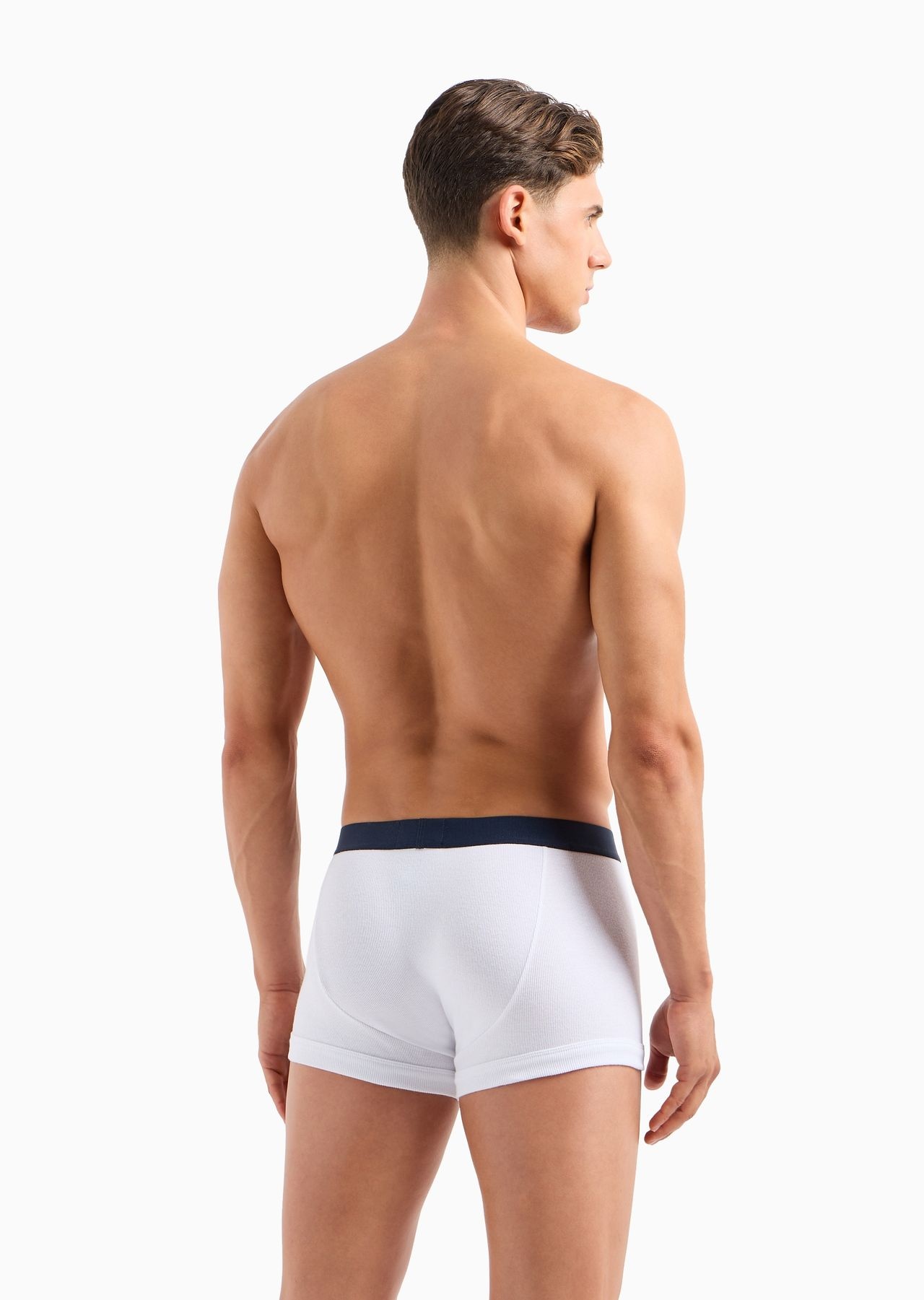 Two-pack of ribbed cotton boxer briefs with logo band - 3