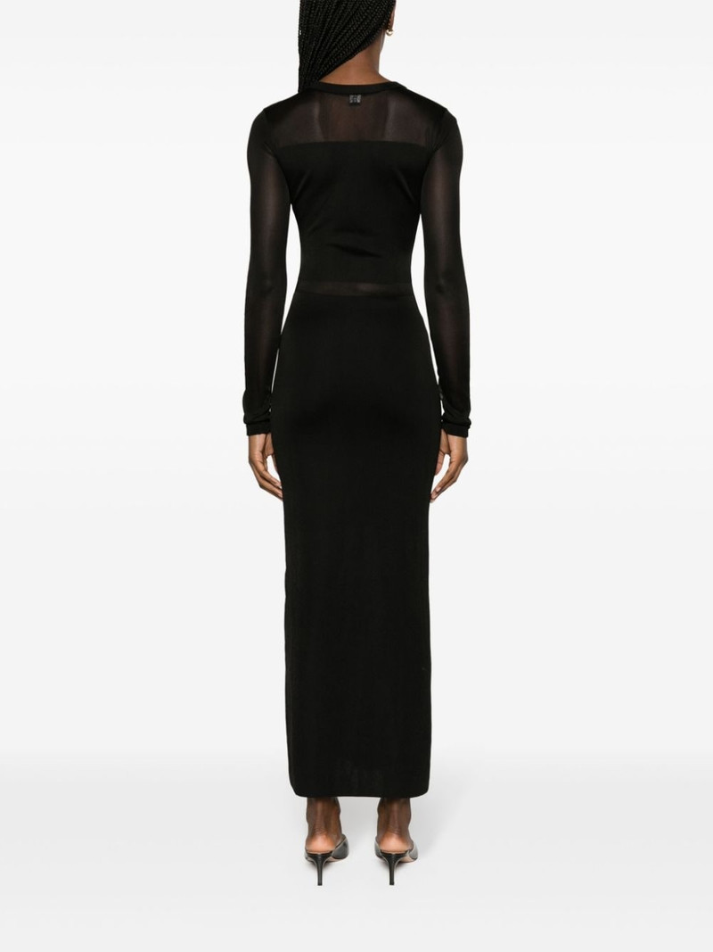 semi-sheer fine-knit dress 4