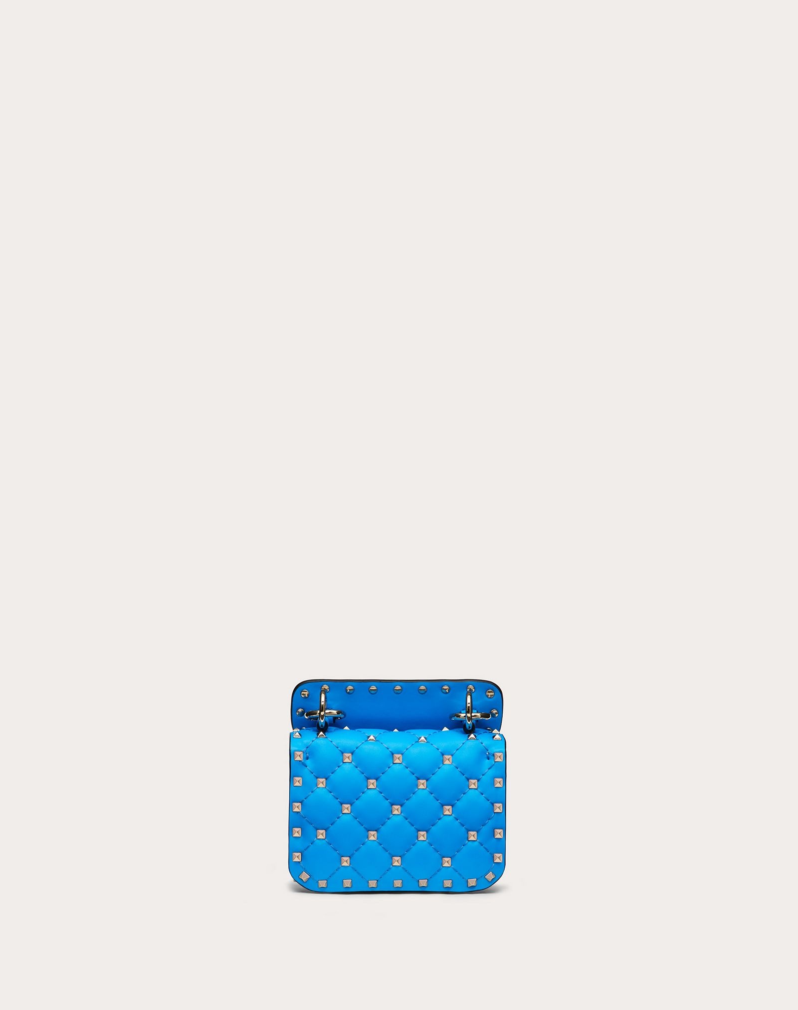 Micro Rockstud Spike fluo calfskin leather bag - 3