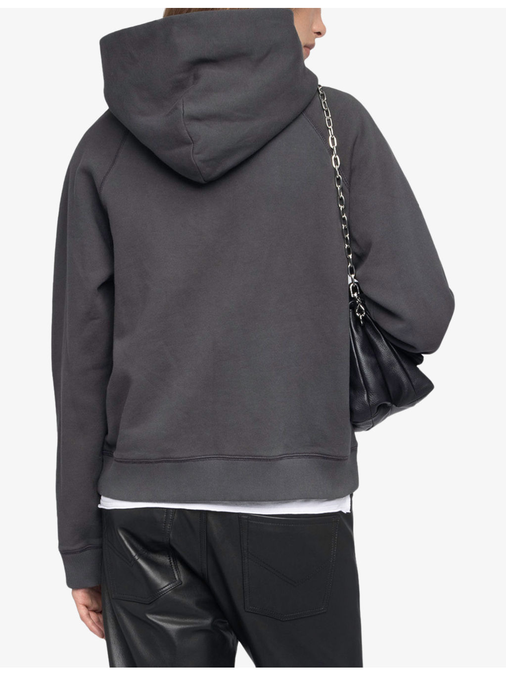 Georgy Rhinestone-Text Cotton-Jersey Hooded Sweatshirt - 4