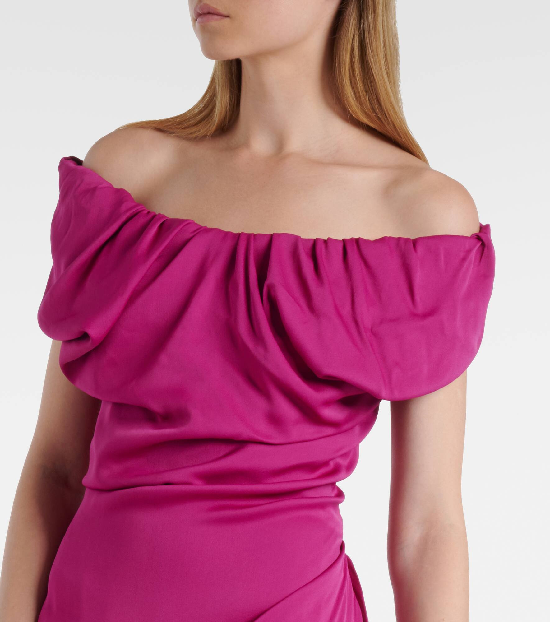 Long Ginnie Amber draped maxi dress - 6
