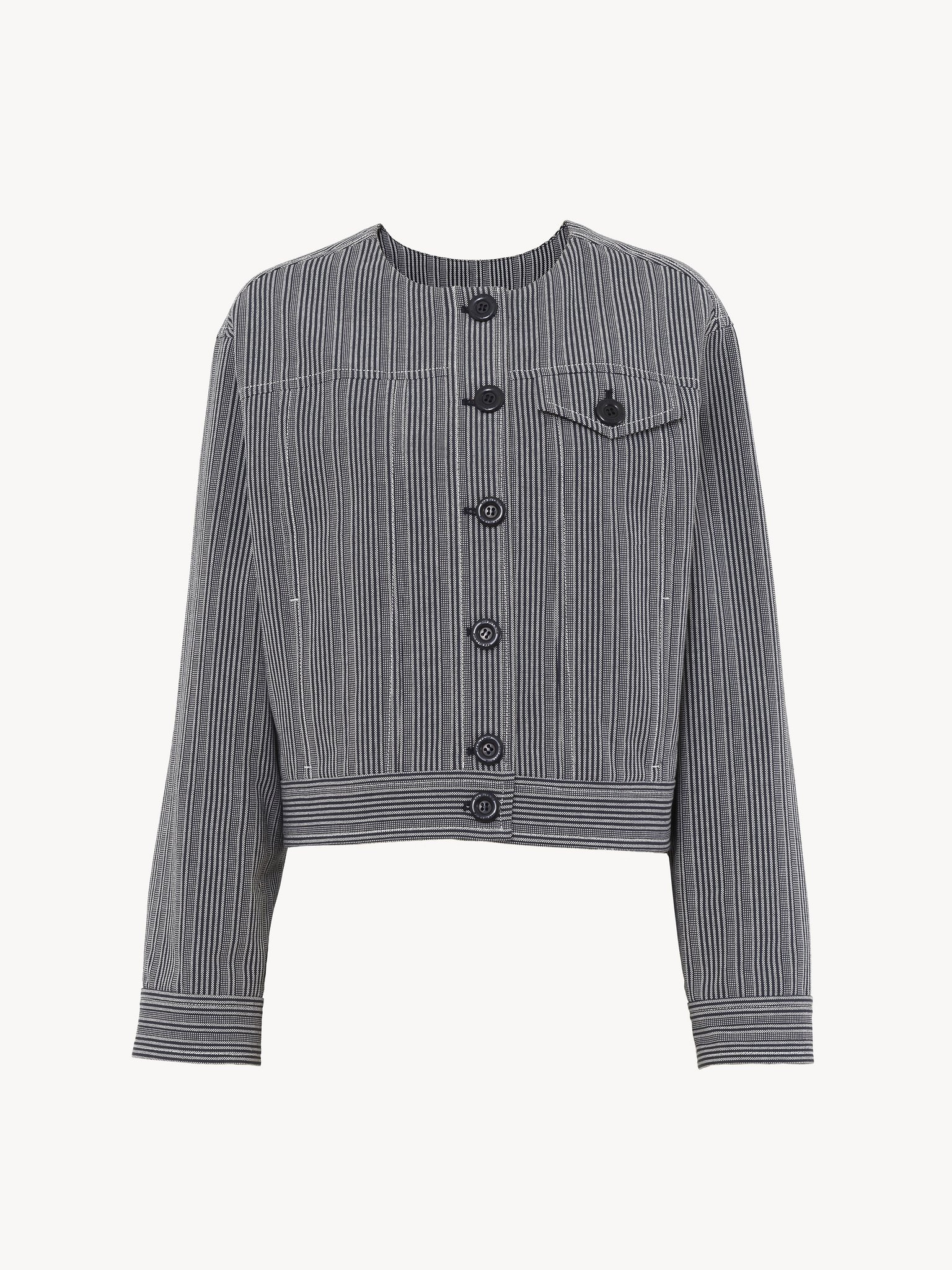 SHORT STRIPED JACKET - 4