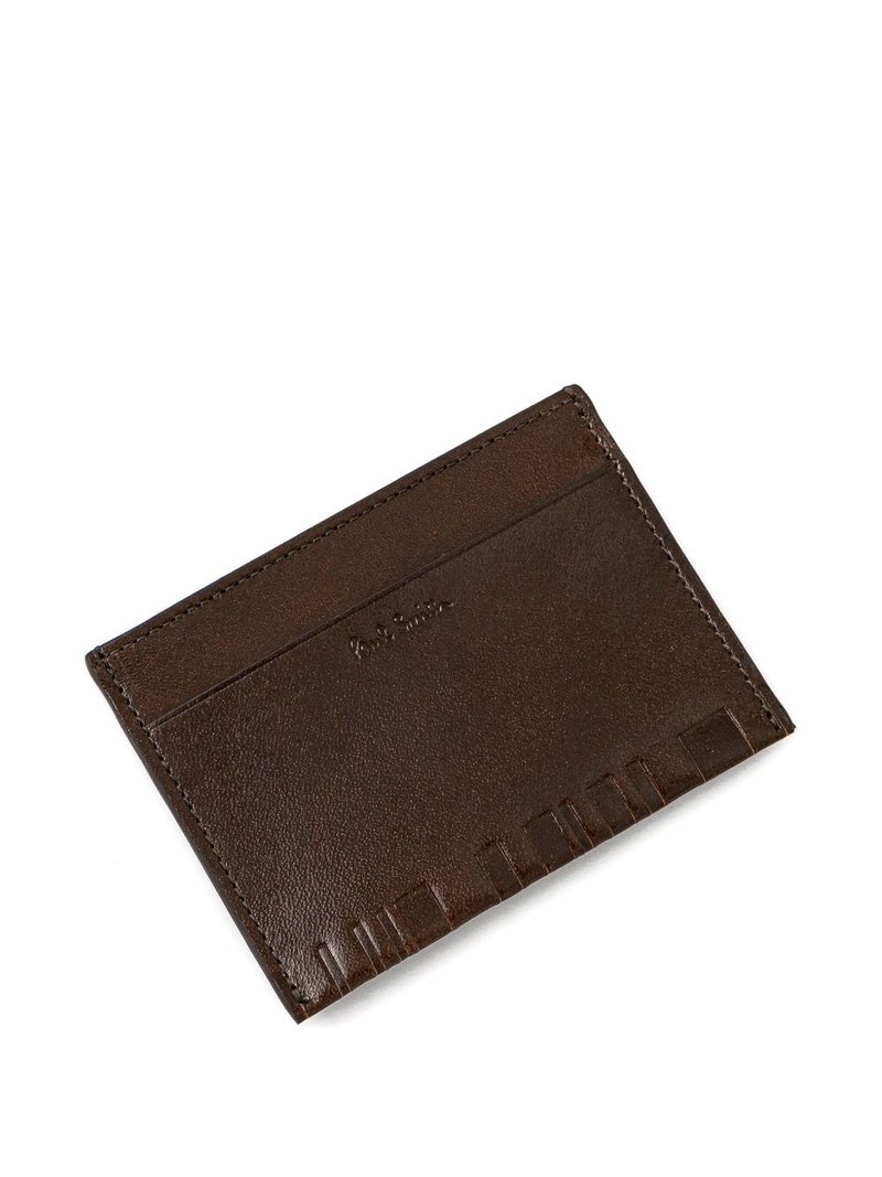 Paul Smith leather vertical-stripe card holder outlook