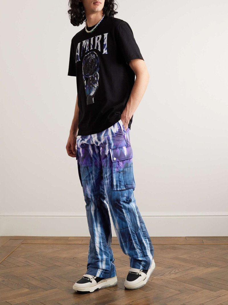 AMIRI Flared Tie-Dyed Quilted Shell Cargo Trousers outlook
