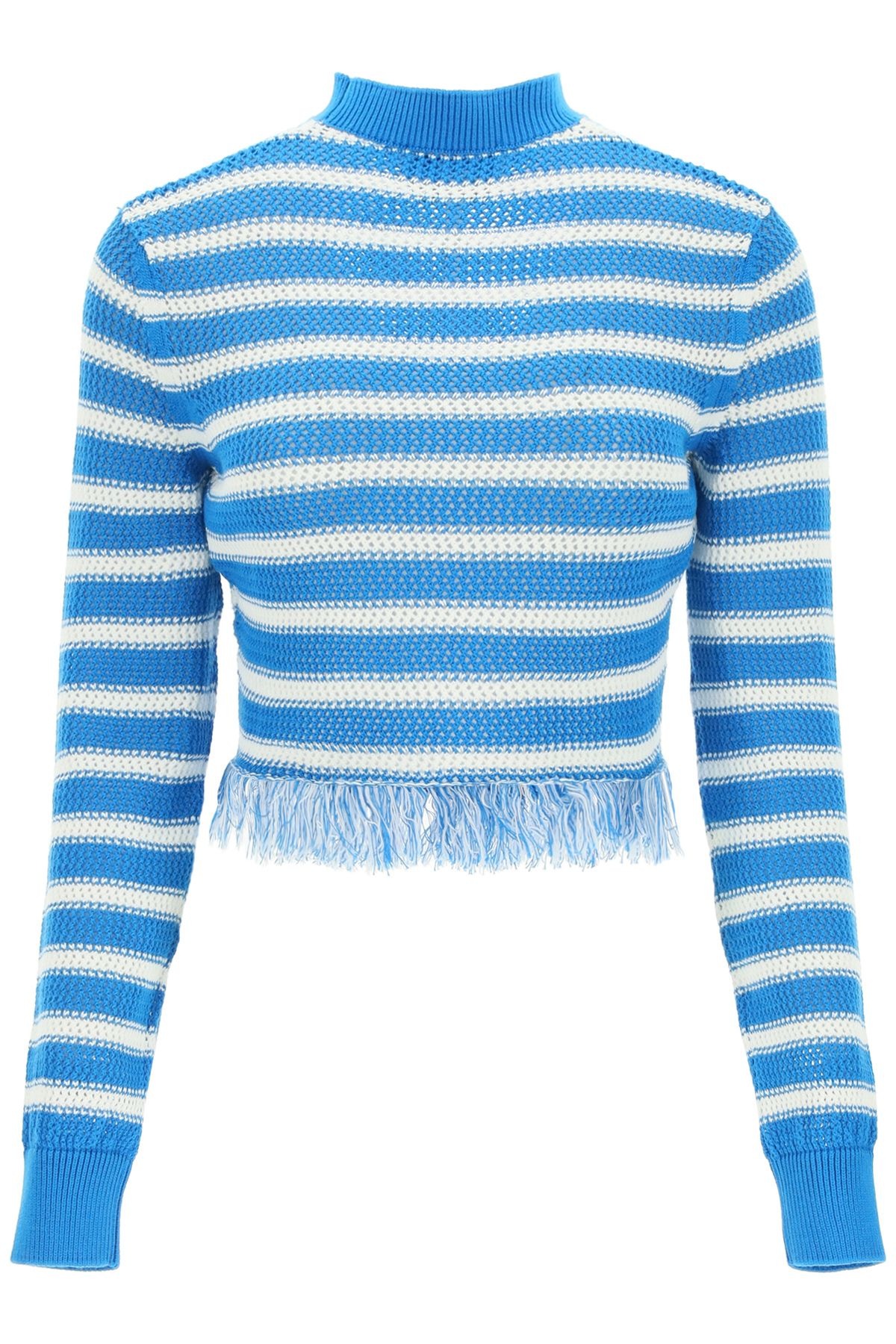 FRINGED STRIPED SWEATER - 1