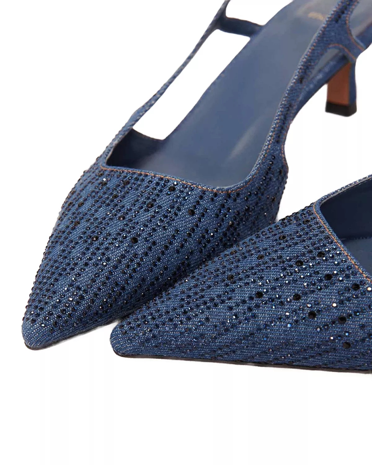 Women's Pointed Toe Embellished Slingback Pumps - 5