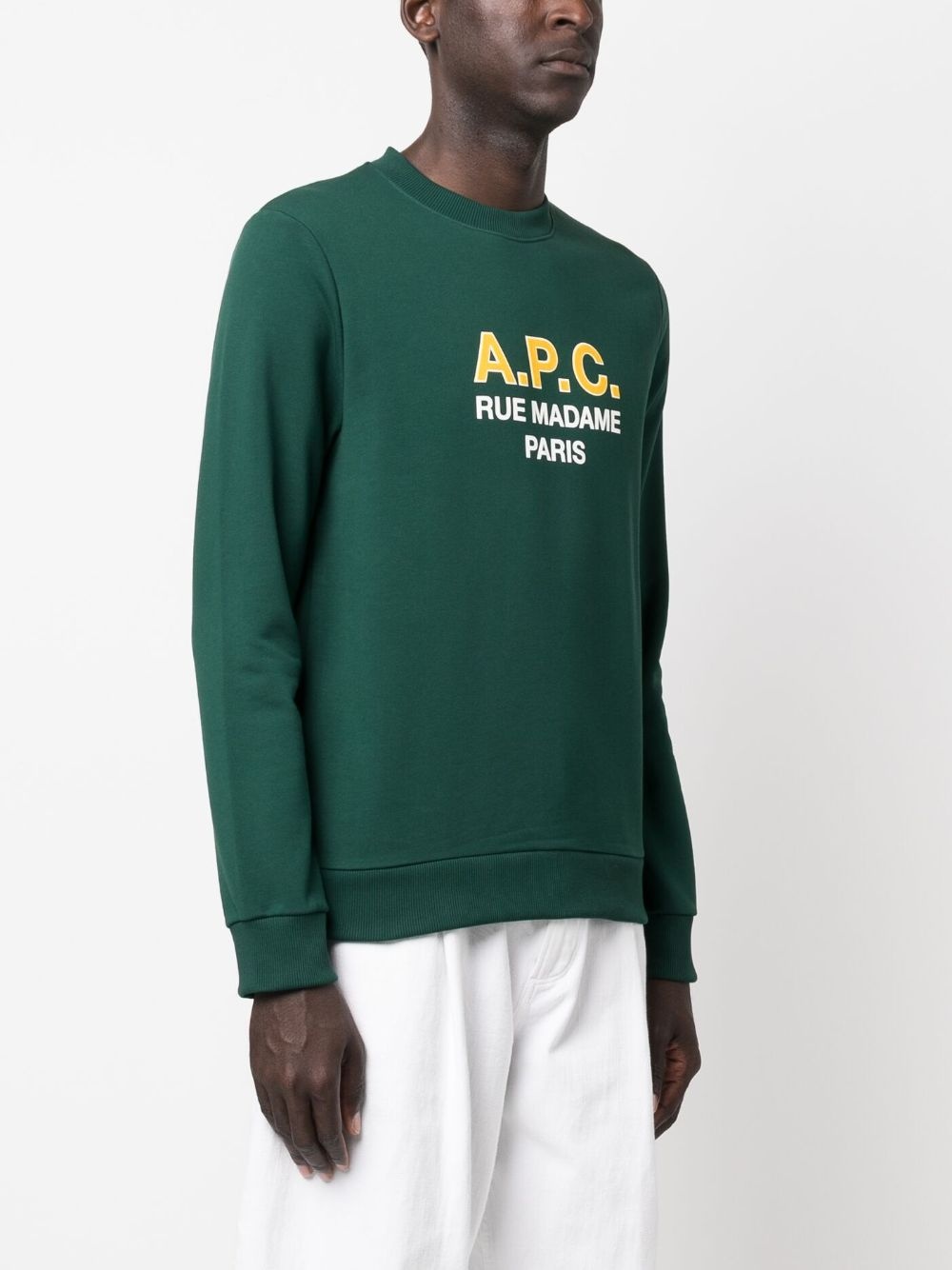 logo-print cotton sweatshirt - 3