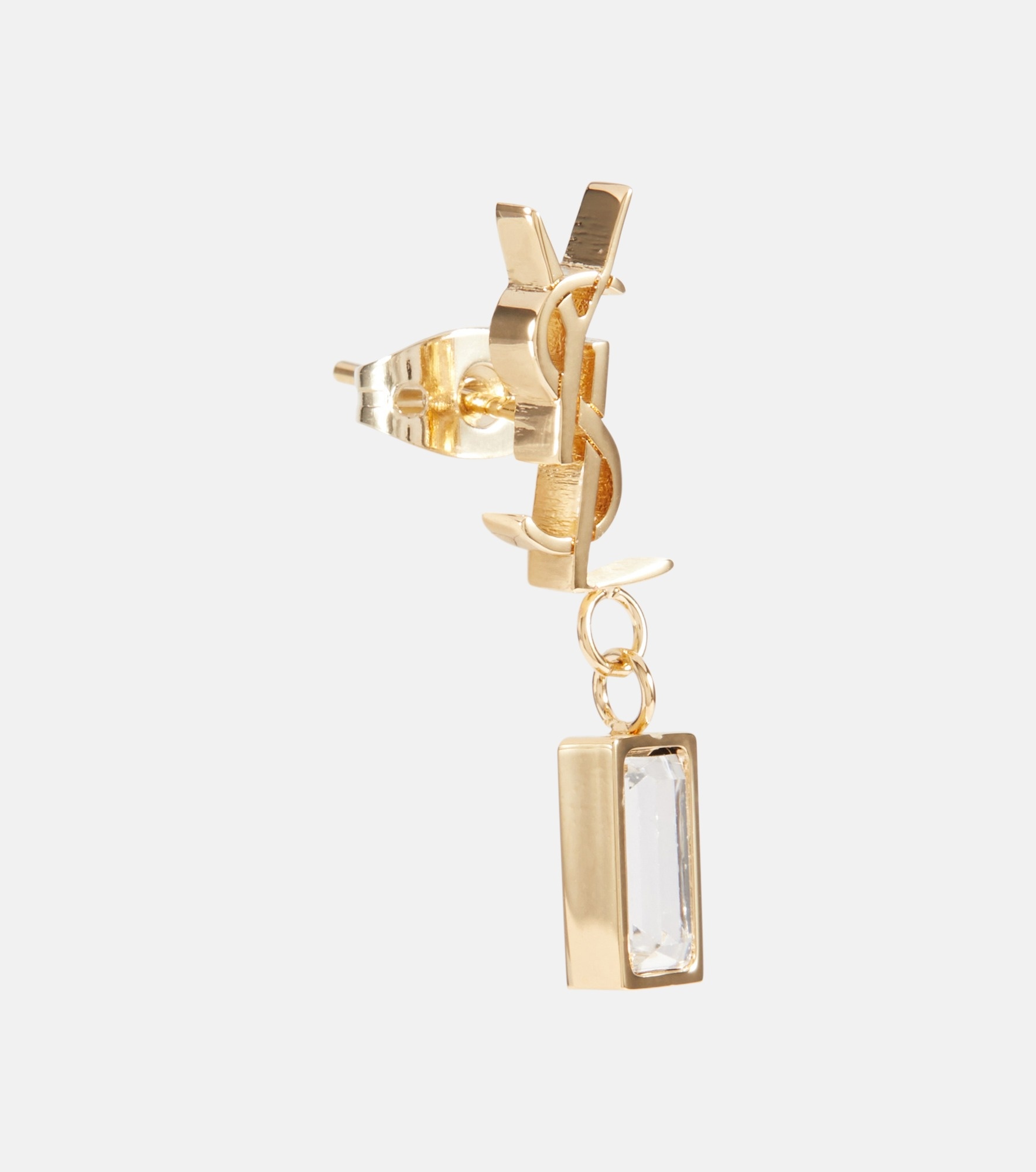 Single YSL rhinestone-embellished earring - 2