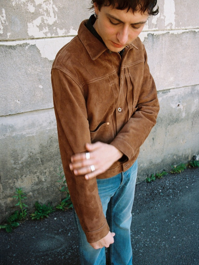 Nudie Jeans Dante II Suede Jacket Camel outlook