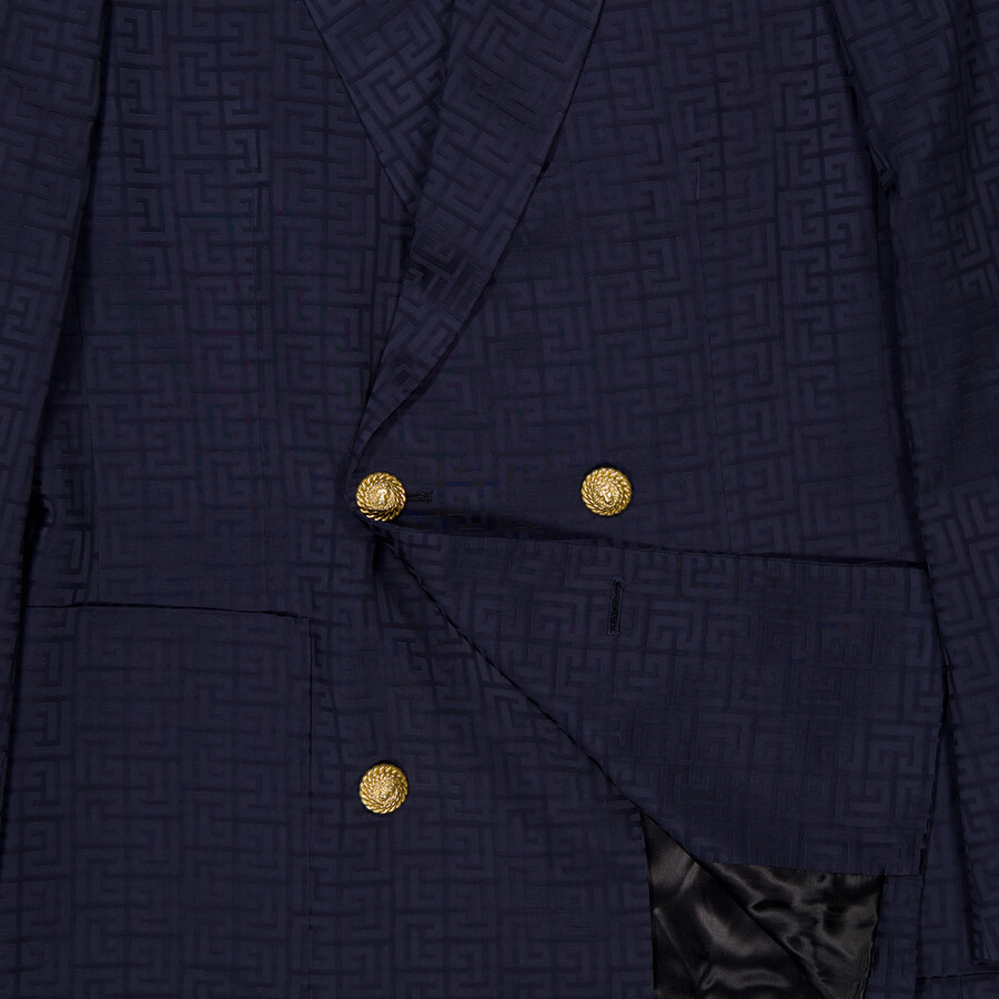 Balmain PB-Monogram Satin Blazer - 2
