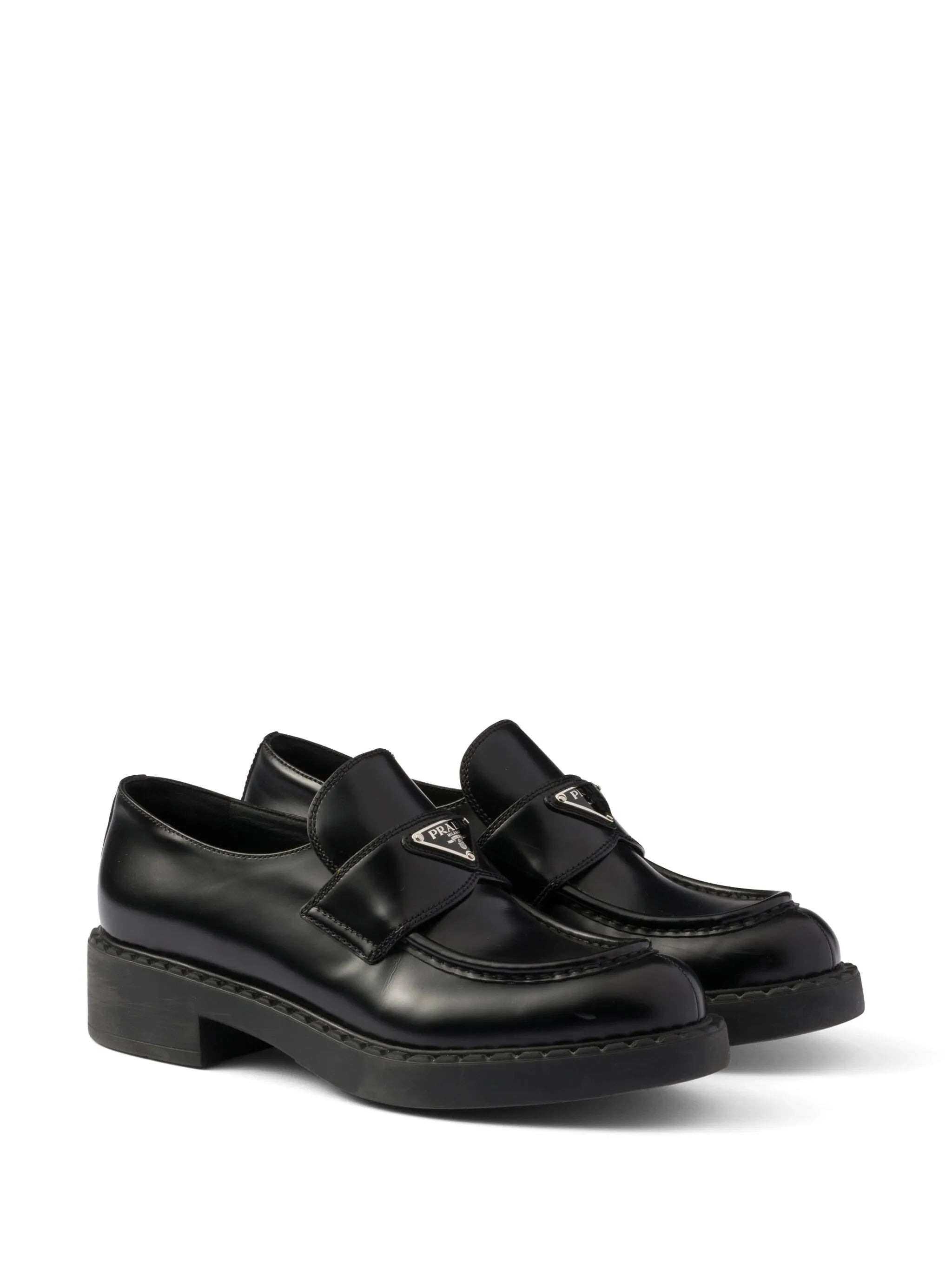 Prada 50mm Chocolate Loafers - 3