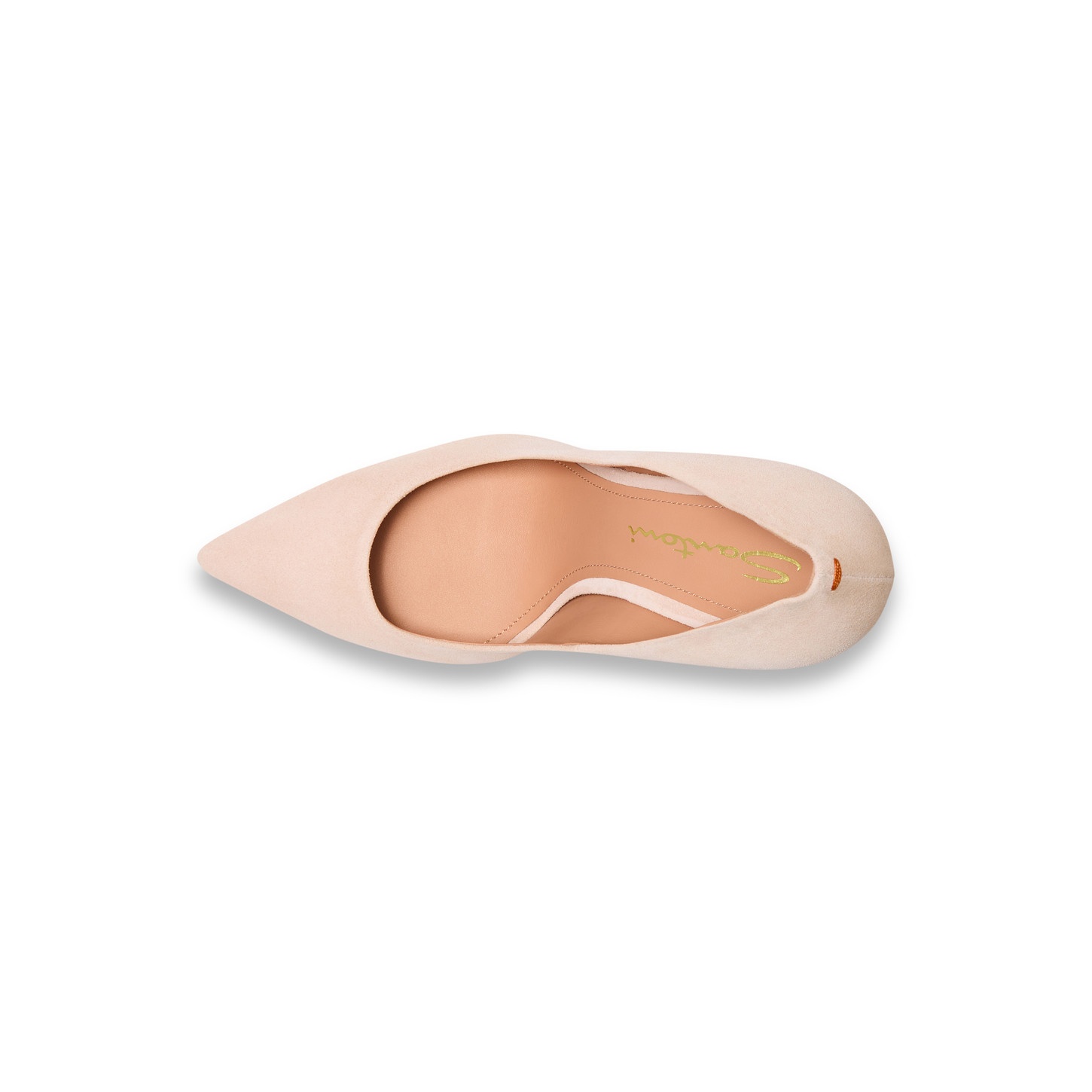 Women's pink suede high-heel pump - 4