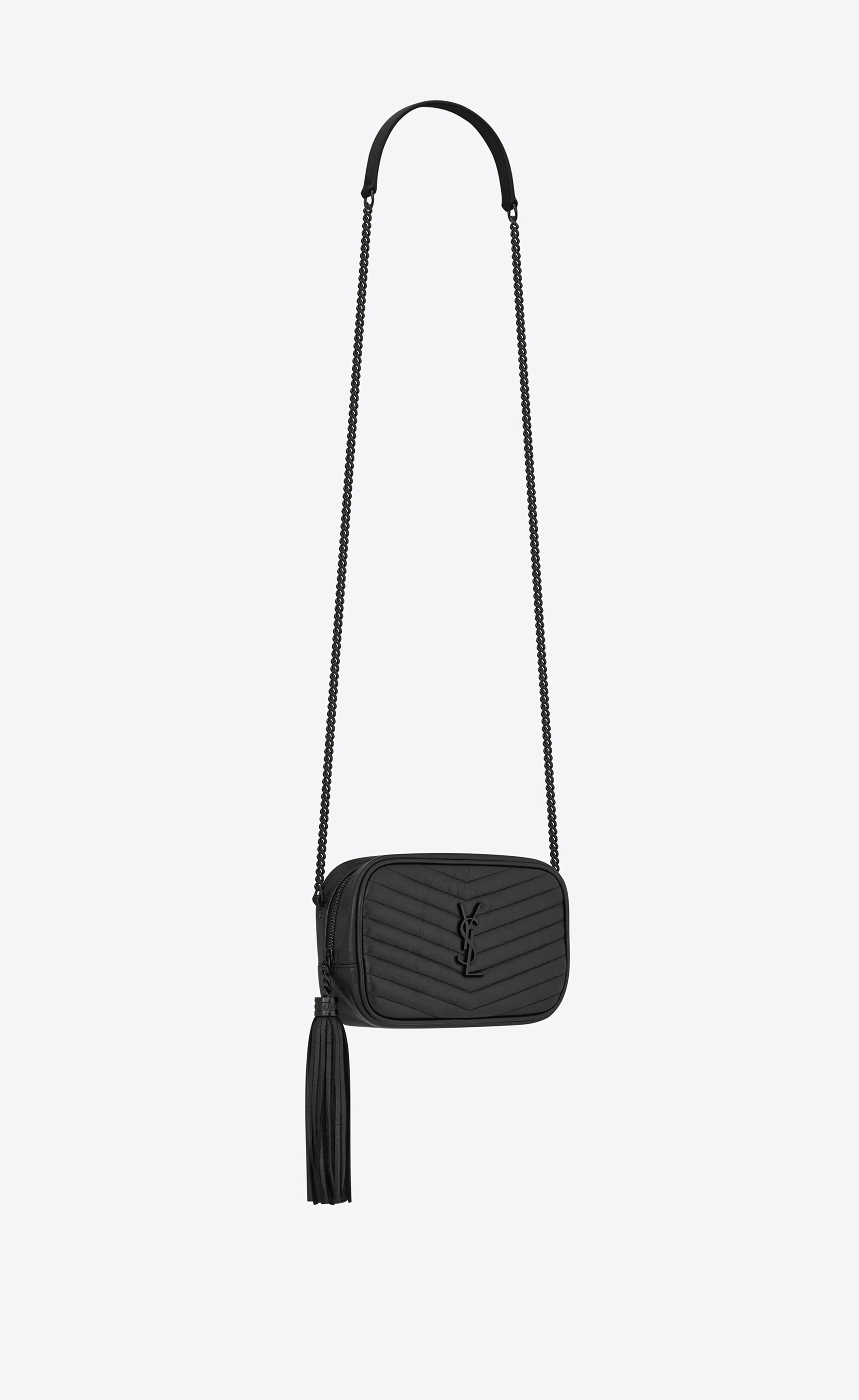 lou mini bag in quilted matte crinkled leather - 5