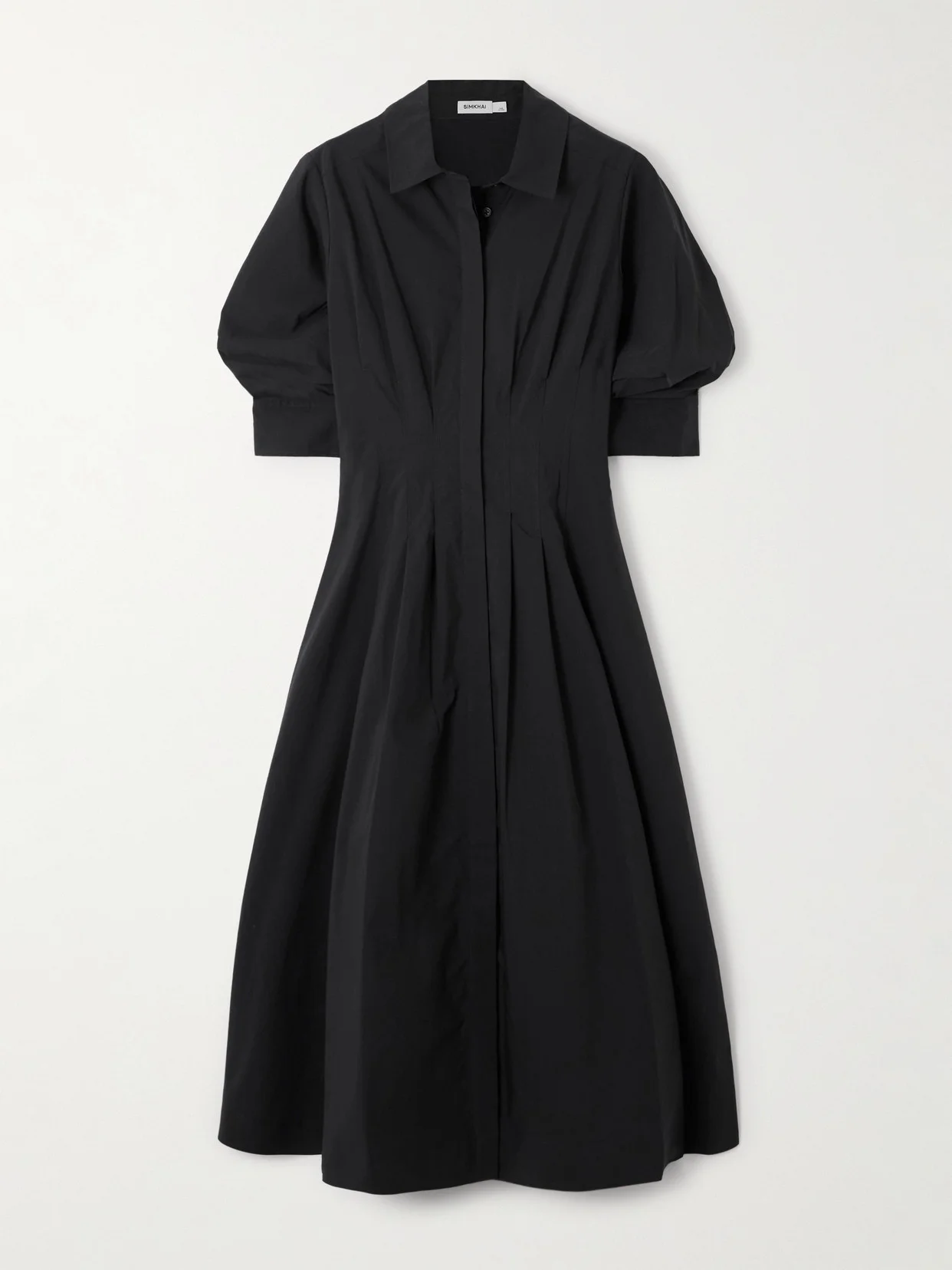 재즈 코어 코튼 Poplin Pintuck Midi 드레스 - 1