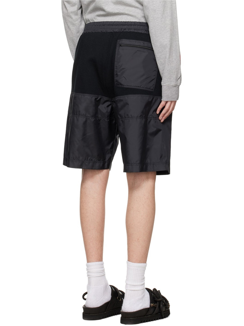 Black Paneled Shorts 3