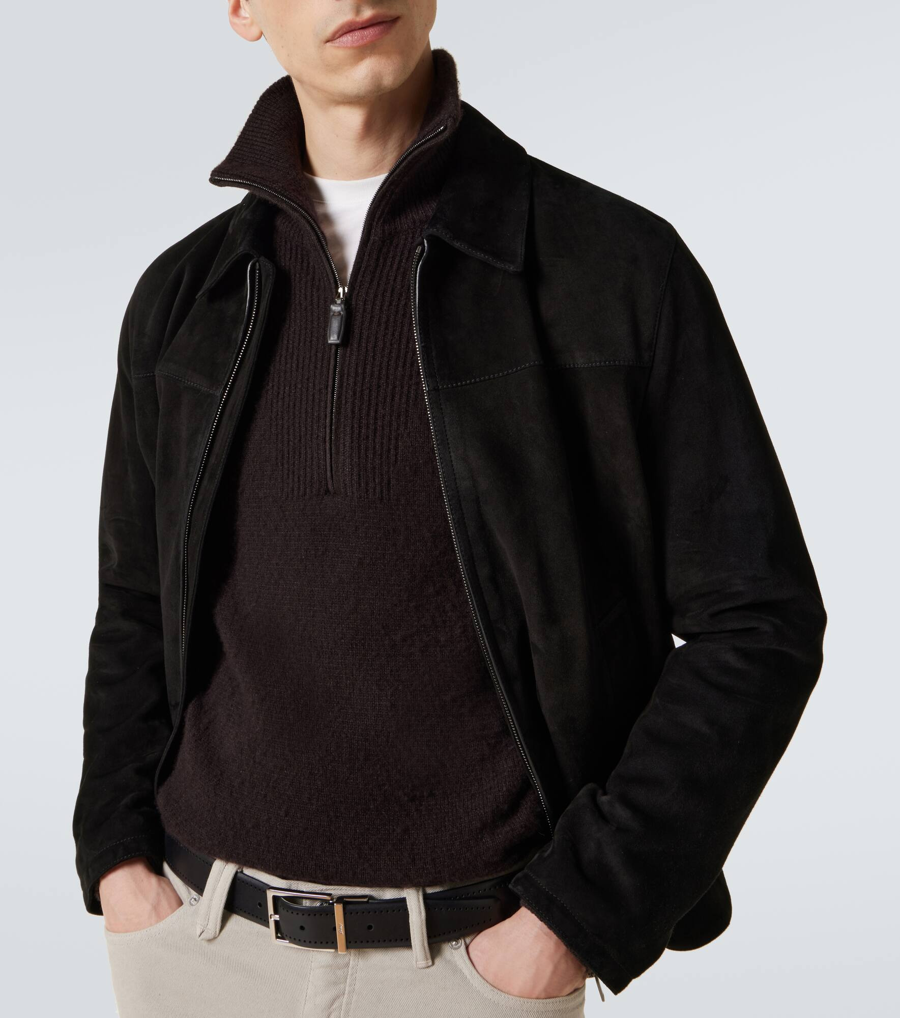 Wool and silk half-zip sweater - 5