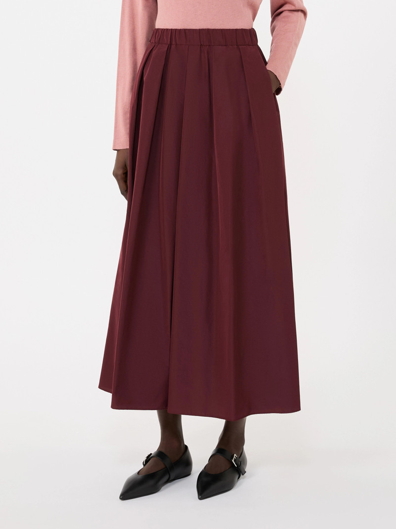 Long taffeta skirt - BORDEAUX 3